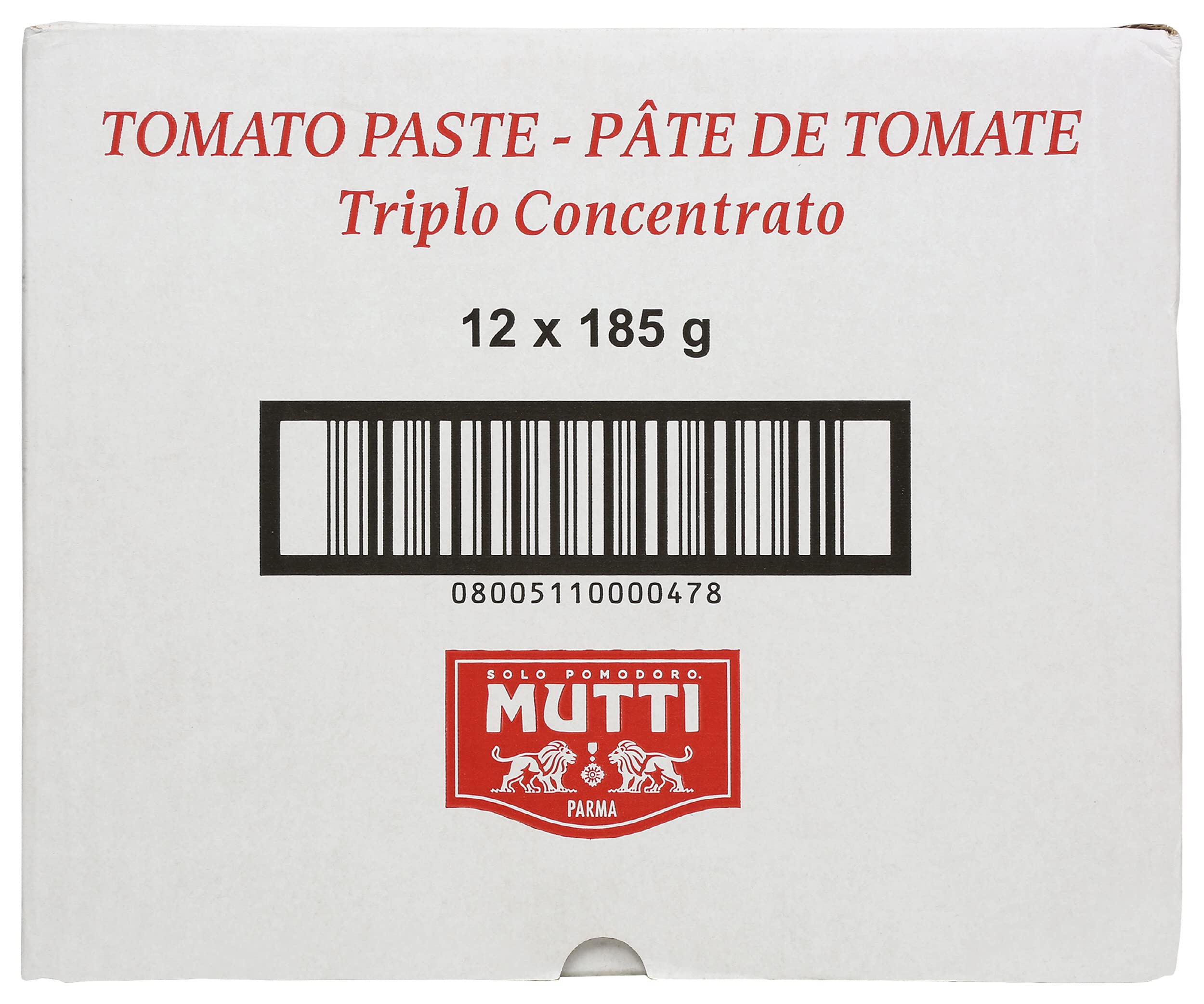 Organic Mutti Triple Concentrated Tomato Paste 6.5 Oz (Pack of 12) - No Additives, Vegan, Gluten Free, Non-GMO - Perfect for Pasta Sauce, Pizza, Soups & Italian Cooking