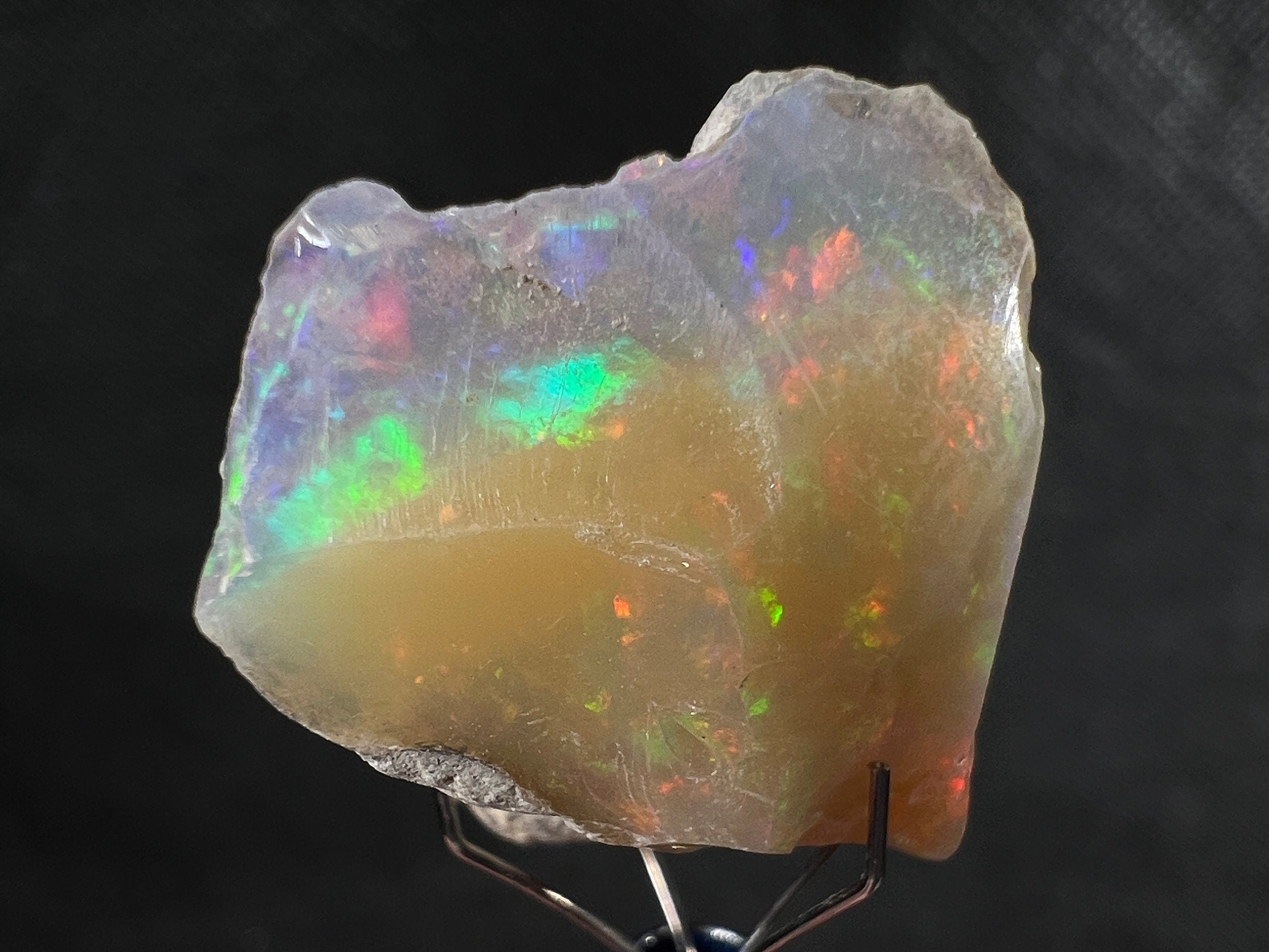 4A+ Welo Opal Raw Crystal - Cutting Grade Certified Opal Gemstone for Jewelry Making | Natural Ethiopian Opal for Rings, Necklaces & DIY Crafts (50628)