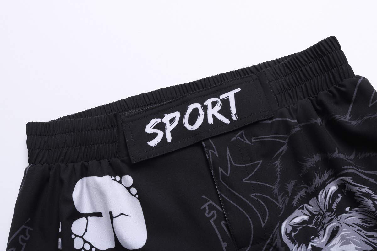 Red Plume Men's 3D Digital Print Athletic Shorts - Breathable Loose-Fit Performance Sportswear for Running, Gym & Outdoor Activities