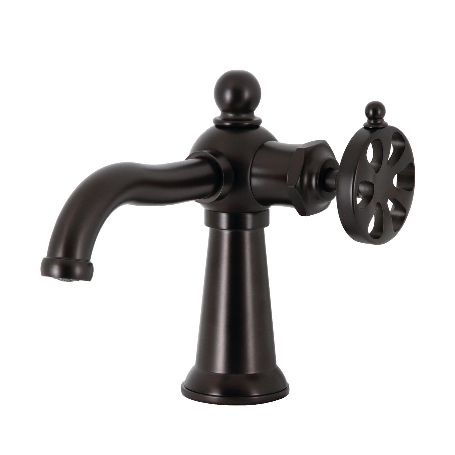 Belknap KS3545RX Single Handle 1-Hole Bathroom Sink Faucet with Push Pop-Up Drain in Oil Rubbed Bronze - Perfect for Modern Vanities and Small Bathroom Spaces