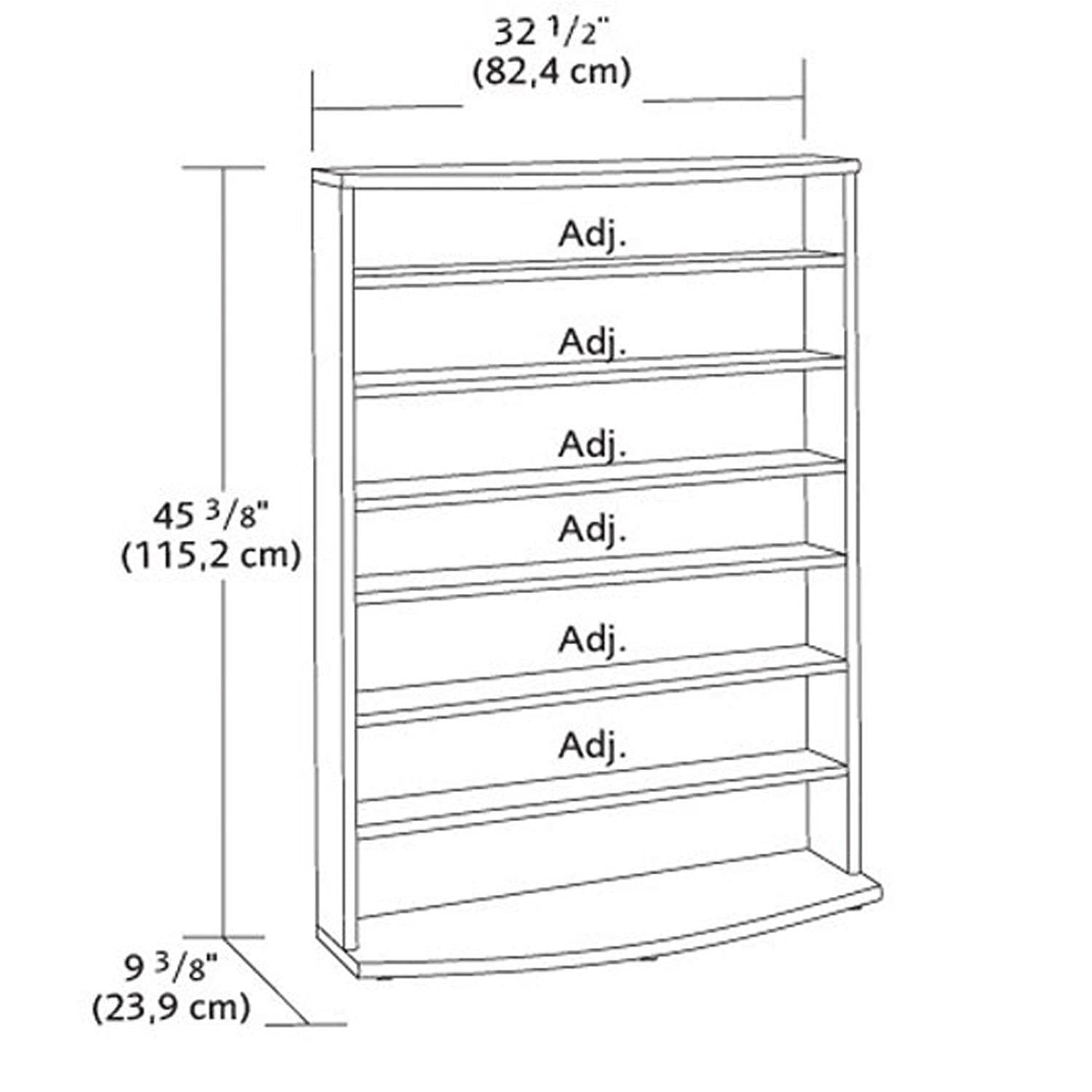 6-Shelf Bookcase - Sturdy Wooden Bookshelf for Home & Office Storage - Perfect for Living Room, Bedroom, or Study Organization