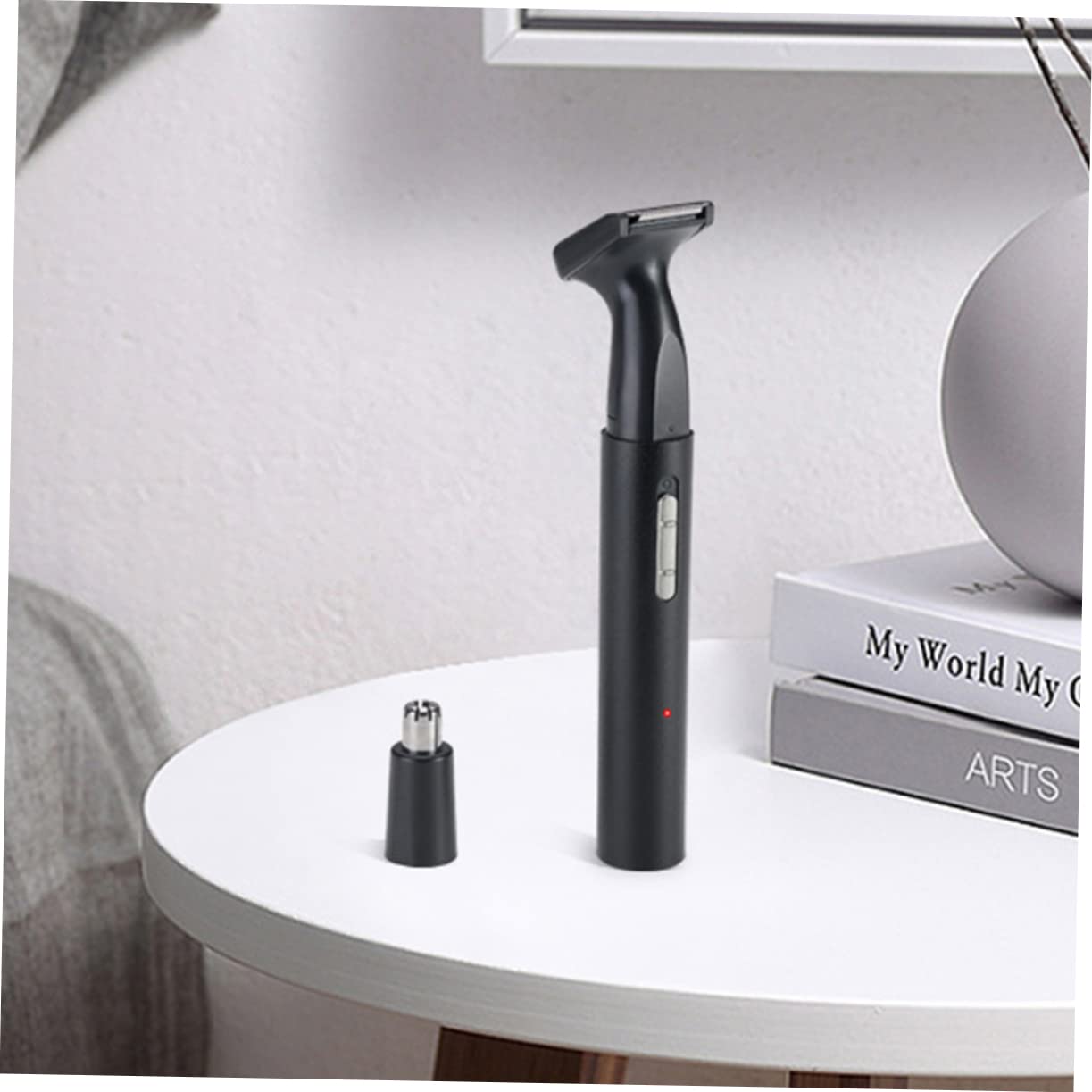 Baluue Electric Nose Hair Trimmer for Men - Rechargeable Ear & Beard Trimmer with Metal Aluminum Body - Perfect for Grooming, Travel & Personal Care (Black)