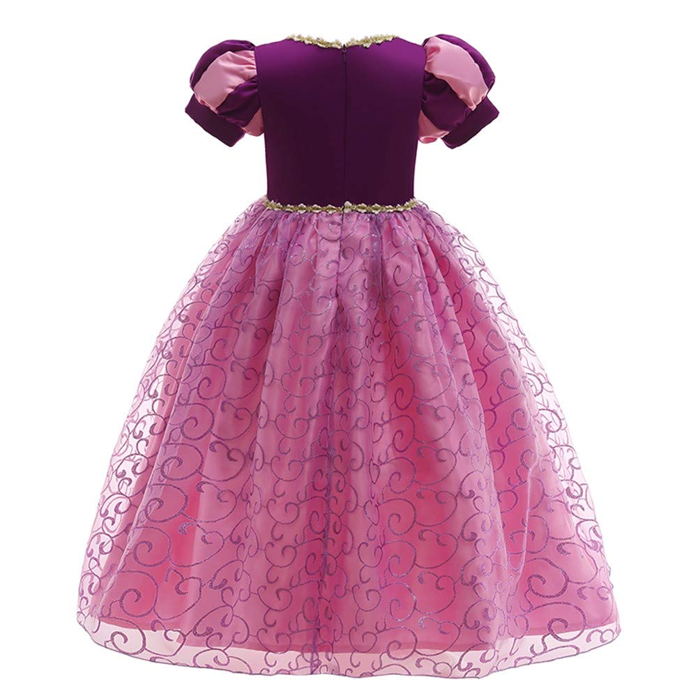 Sofia Princess Dress for Girls - Elegant Birthday, Halloween Costume & Christmas Party Gown with Rapunzel Braid - Perfect for Pageants, Evening Events & Dress-Up Play