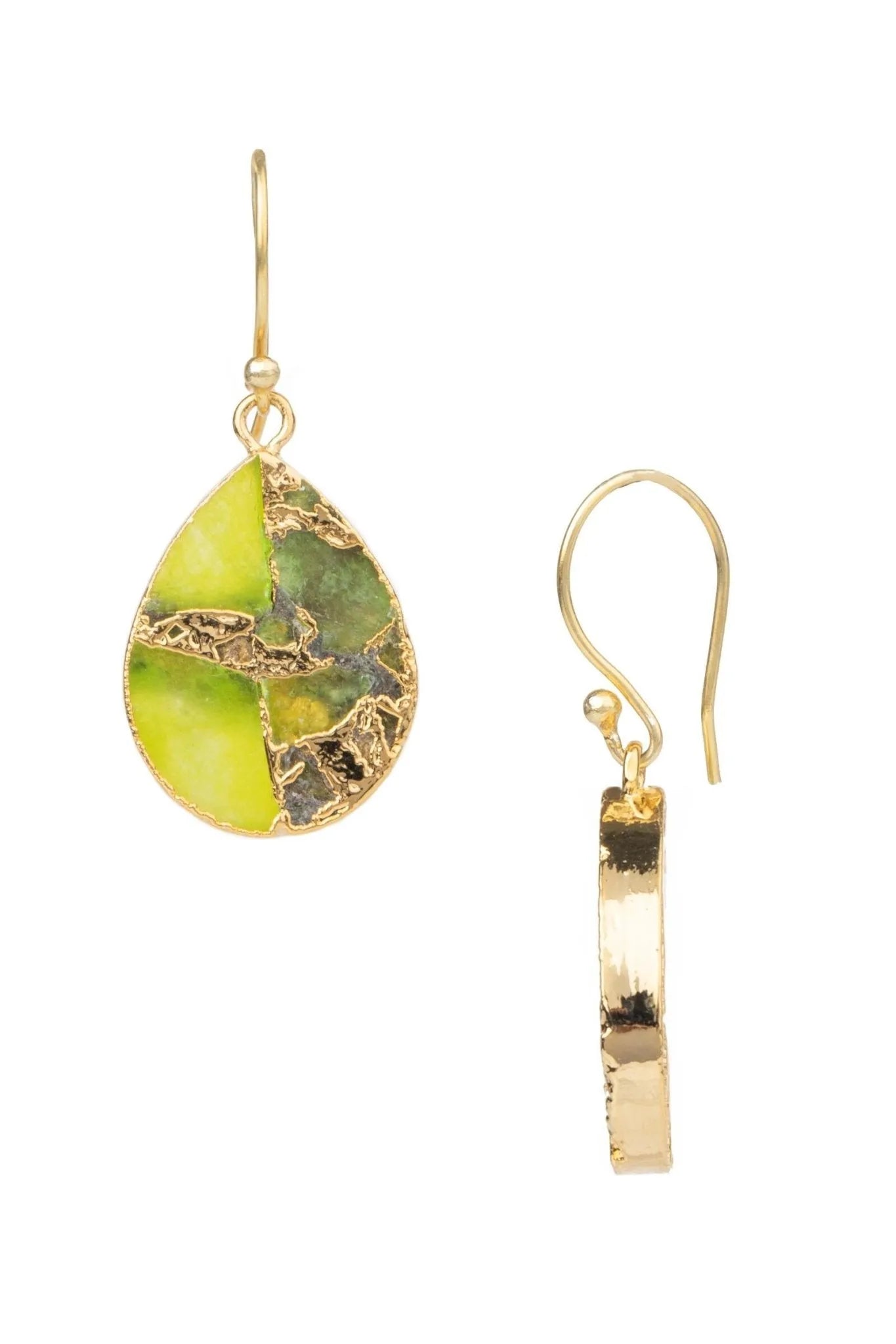 Natural Gemstone Drop Mojave Earrings for Women - Handmade Boho Dangle Earrings for Casual & Party Wear - Perfect Gift for Her
