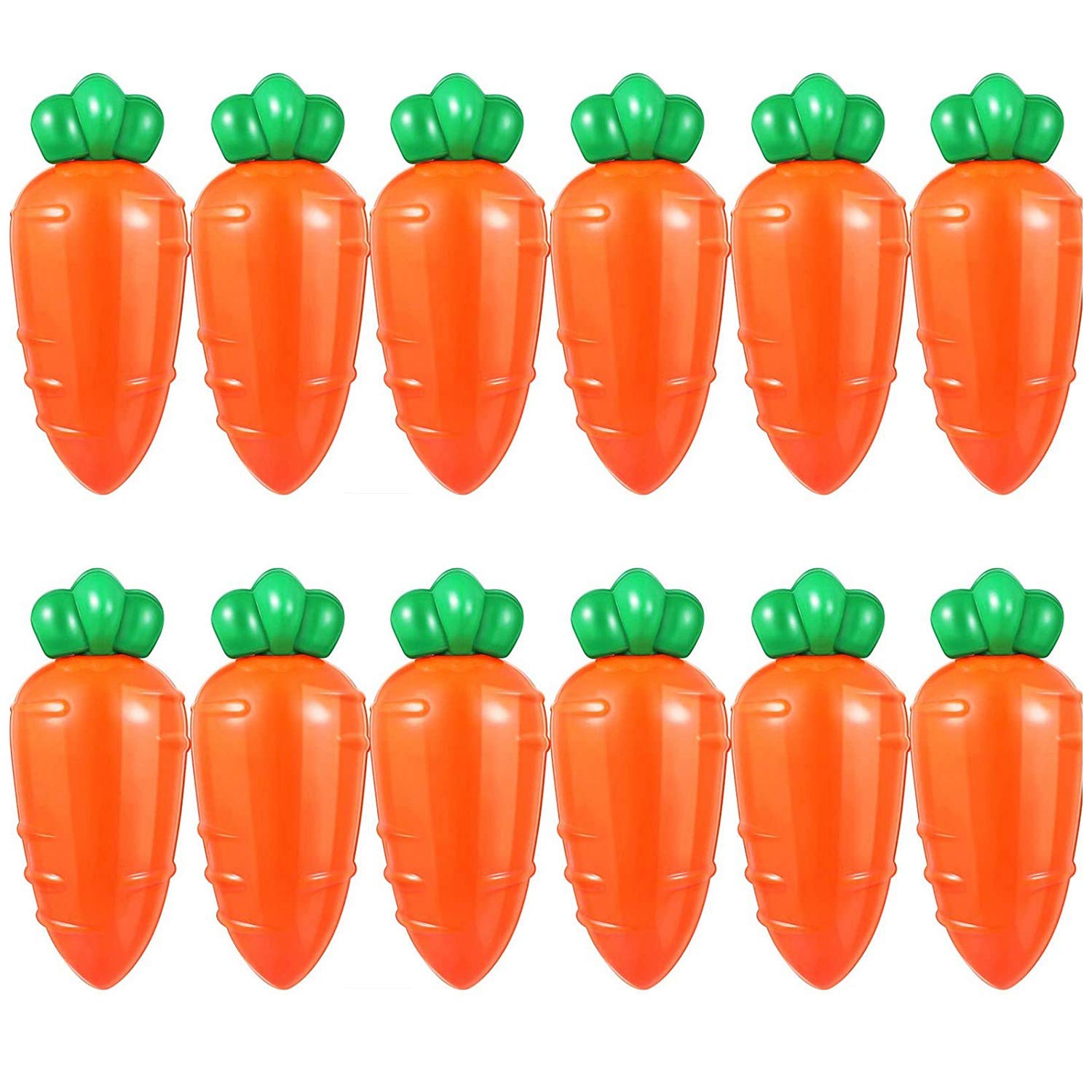 12PCS Plastic Carrot Containers for Easter Surprise Toys - Unique Empty Easter Egg Alternative - Easter Basket Fillers for Kids Party Favors, Classroom Rewards & Spring Decorations