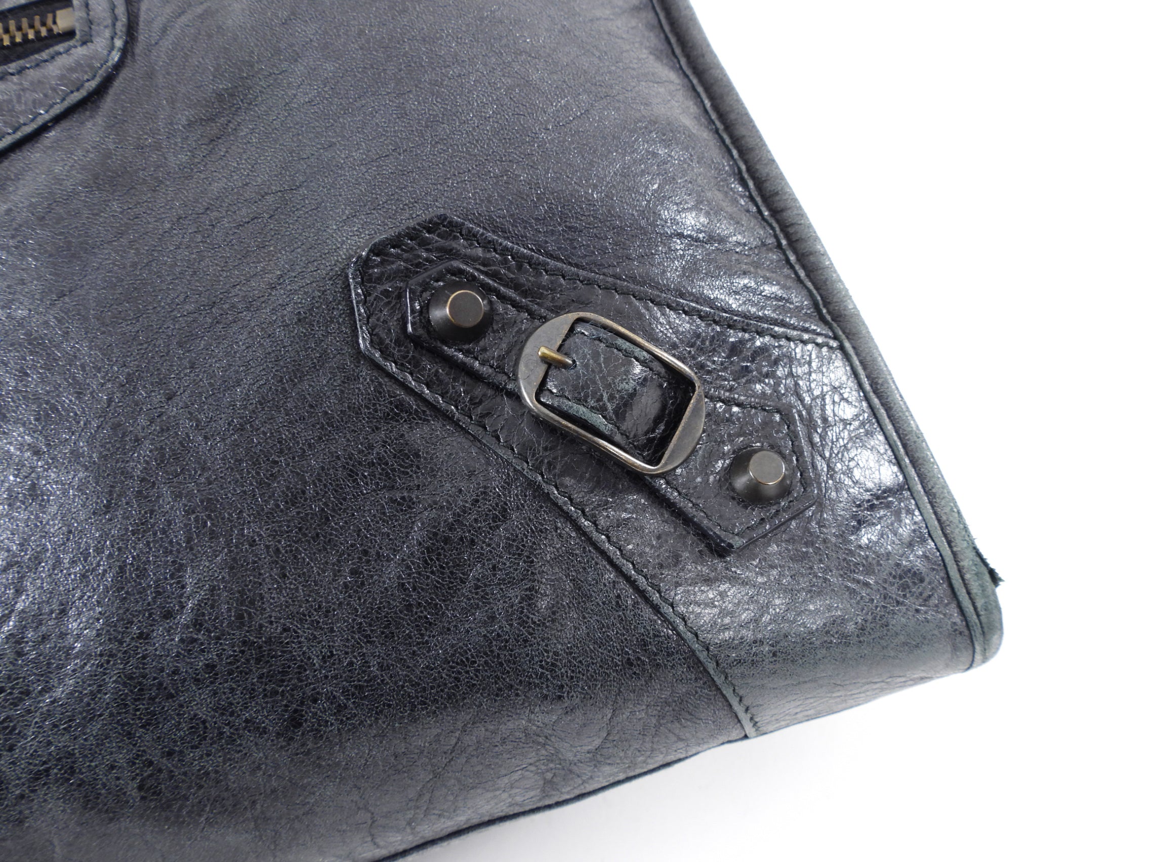 Balenciaga Black Leather City Work Bag for Women - Stylish & Spacious Designer Handbag for Work, Travel & Everyday Use