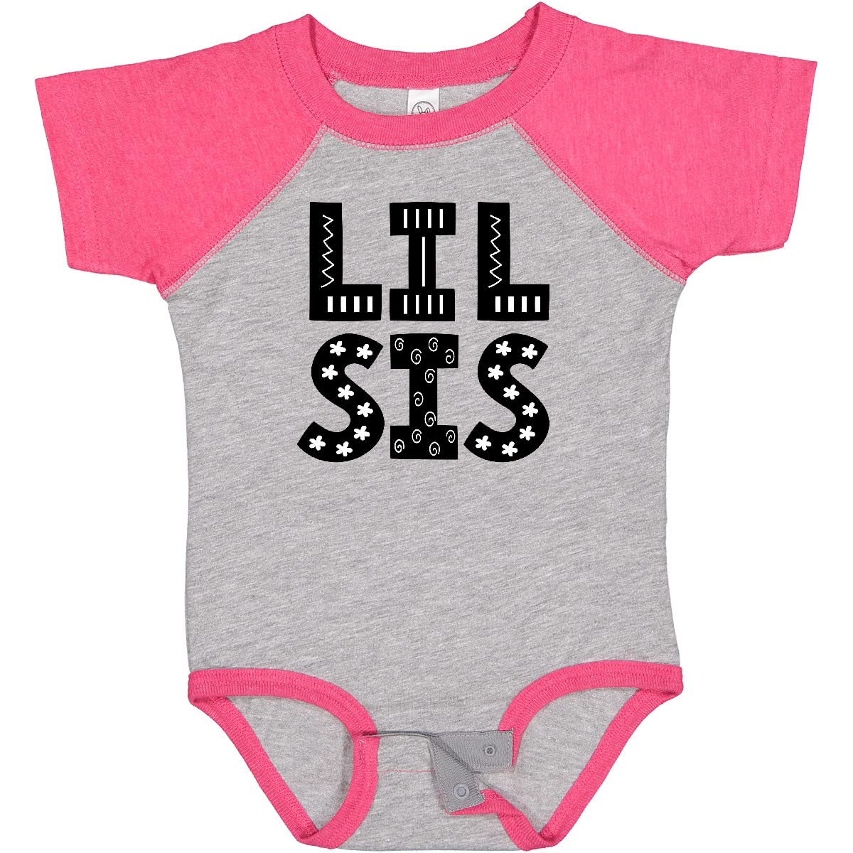 Inktastic Little Sister Baby Bodysuit - Cute Girl Outfit for Newborn & Infant - Perfect for Sibling Photos, Family Matching, and Special Occasions