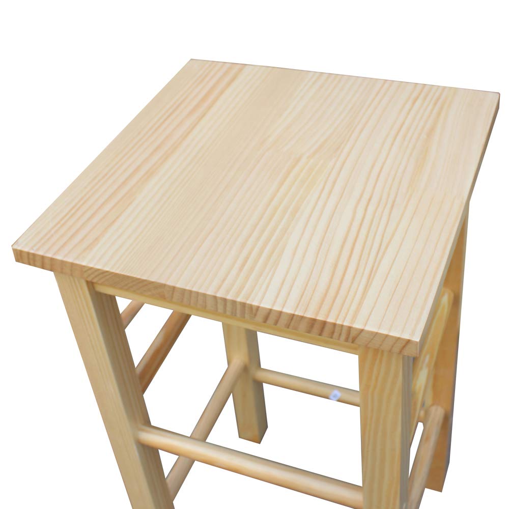 Foldable Dining Table Set with 2 Stools - Wooden Drop Leaf Table with 2 Drawers & Rolling Wheels, Space-Saving Kitchen Furniture for Small Apartments, Breakfast Nooks & Studio Living (Natural Finish, Square Design)