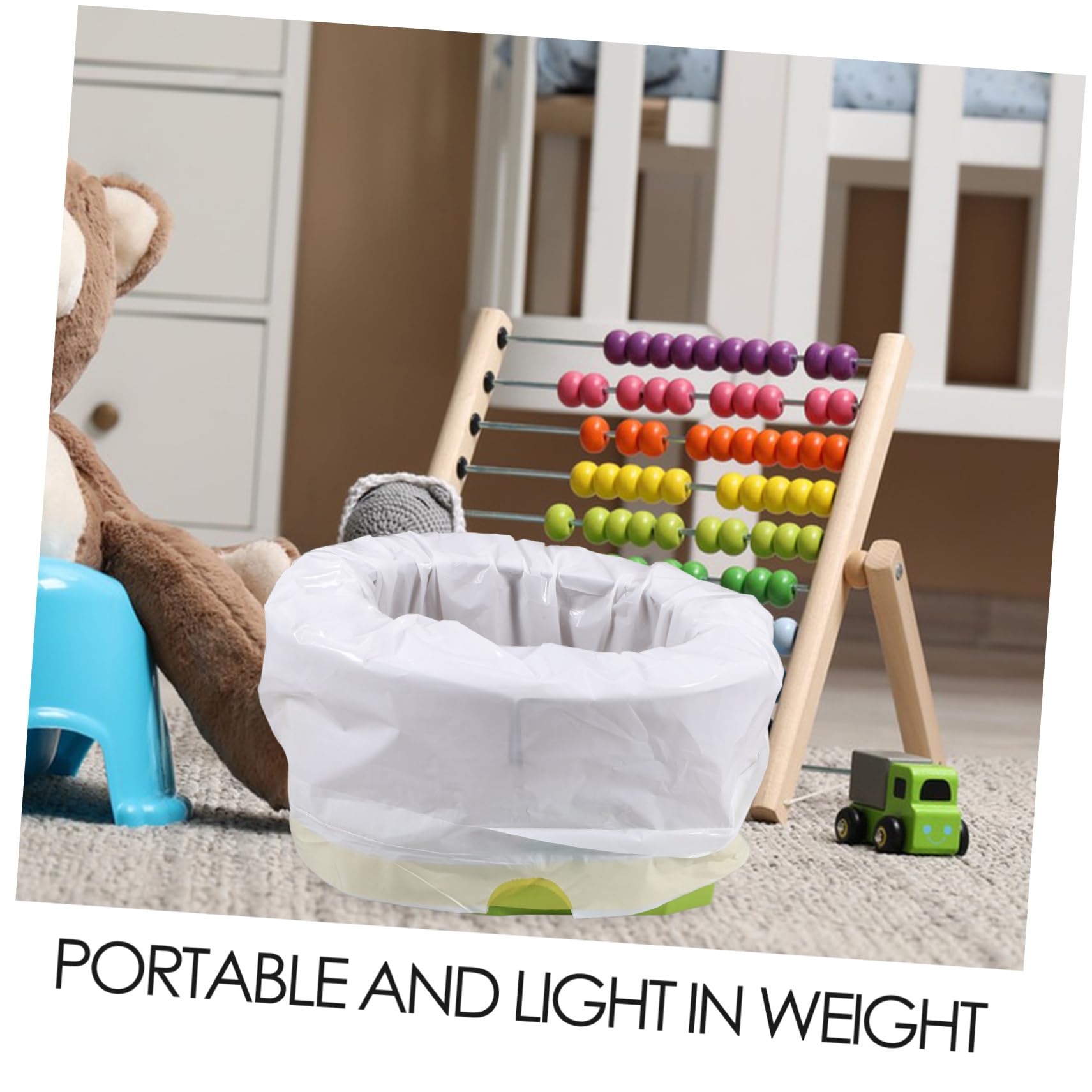 Vaguelly 5-Pack Portable Toilet Training Seat for Kids - White Plastic Potty Chair for Toddlers - Ideal for Travel, Camping & Home Use