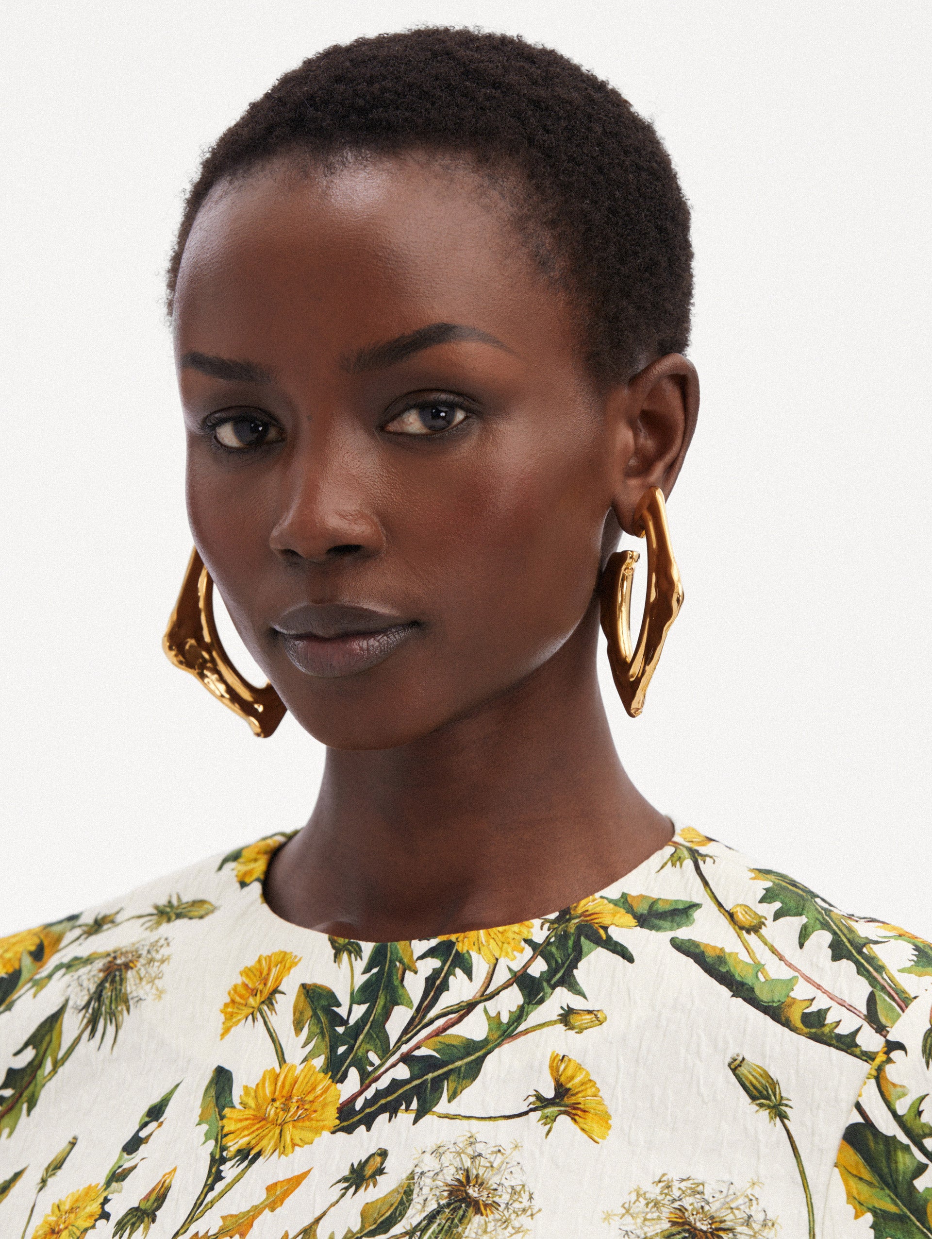 Large Abstract O Hoop Earrings for Women - Trendy Gold & Silver Statement Jewelry - Perfect for Parties, Weddings & Everyday Wear