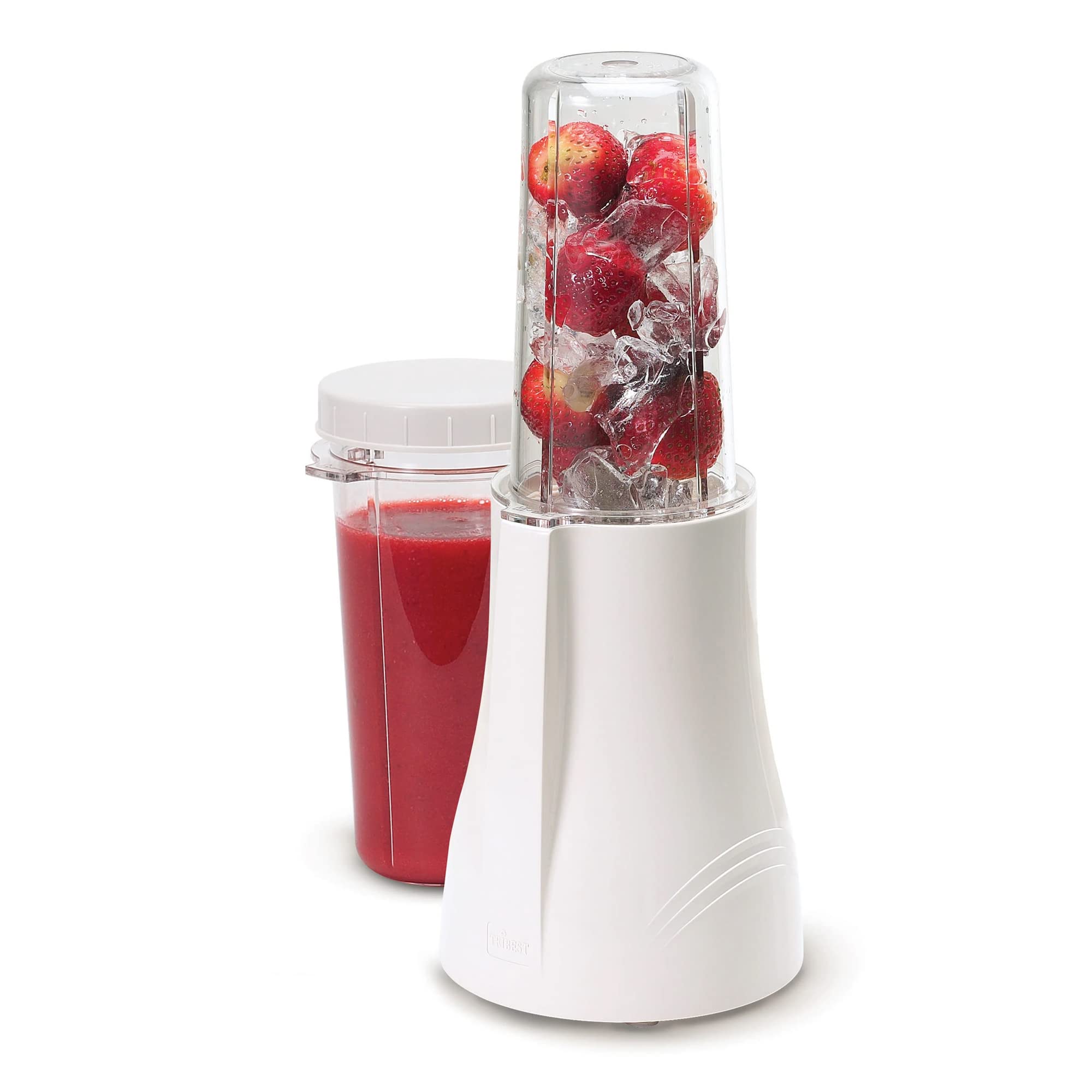 Tribest PB-150 Personal Blender for Protein Shakes, Smoothies & Meal Prep - 20oz Portable Blender Cups with Leakproof Lid - Compact Countertop Blender for Home, Gym & Office - White Large