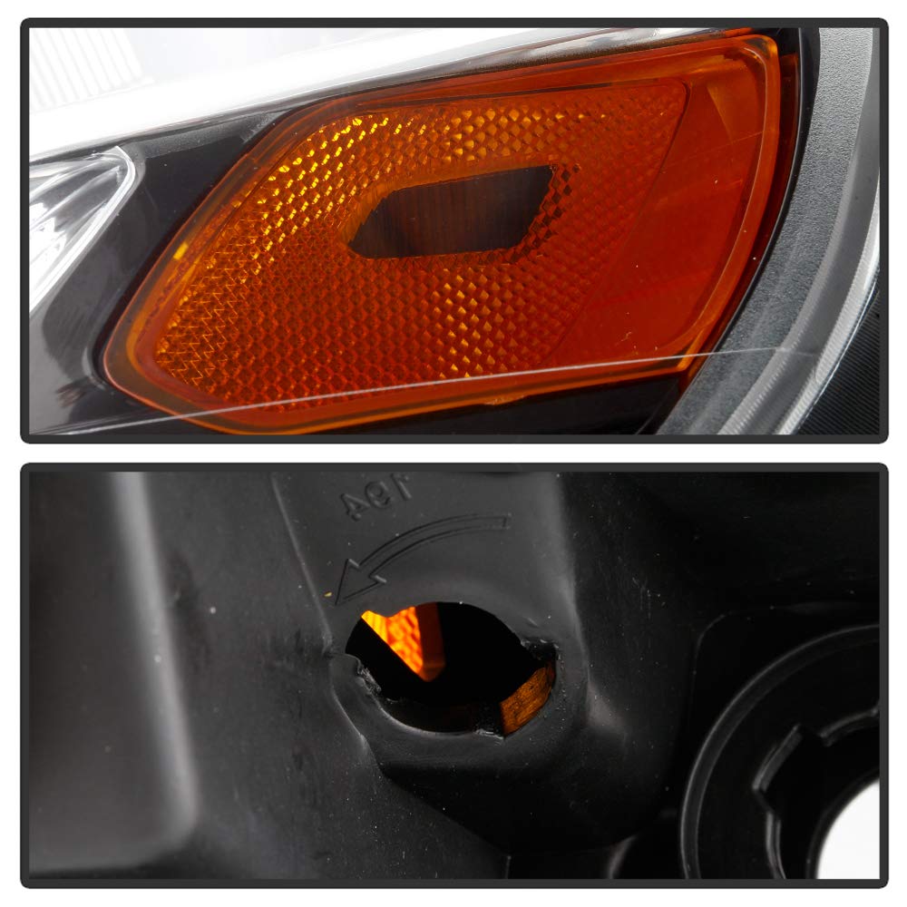 ACANII Chrome Housing OE Style Projector Headlights for 2016-2017 Chevy Equinox - Complete Pair Set (Left+Right) | Upgrade Your Vehicle's Lighting for Night Driving & Enhanced Visibility