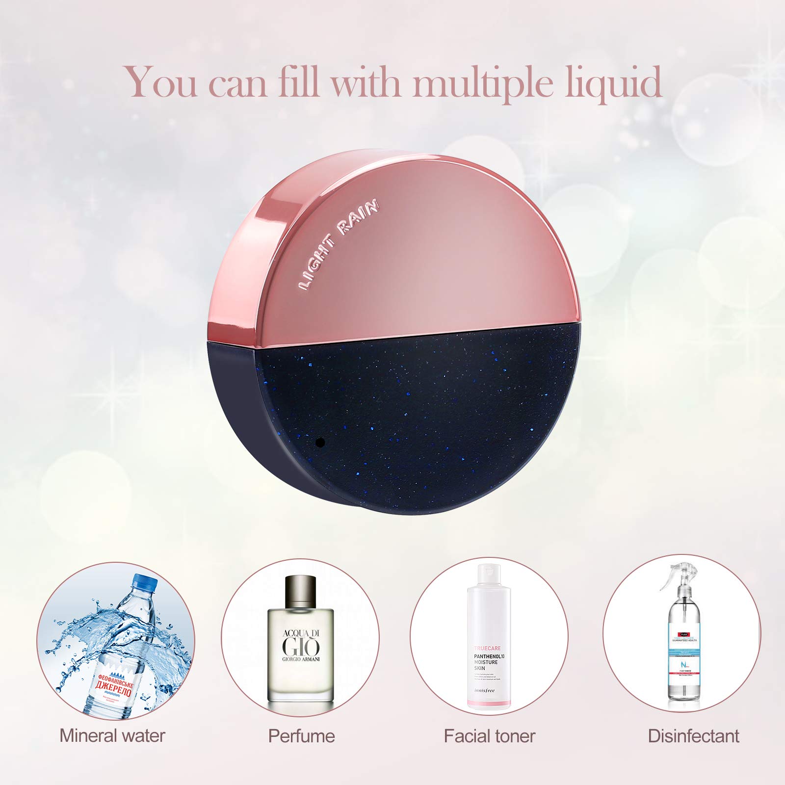 Portable USB Rechargeable Nano Facial Mister - Handheld Moisturizing Mist Sprayer & Mini Skin Care Steamer for Hydration | Perfect for Travel, Office, and Home Skincare Routine