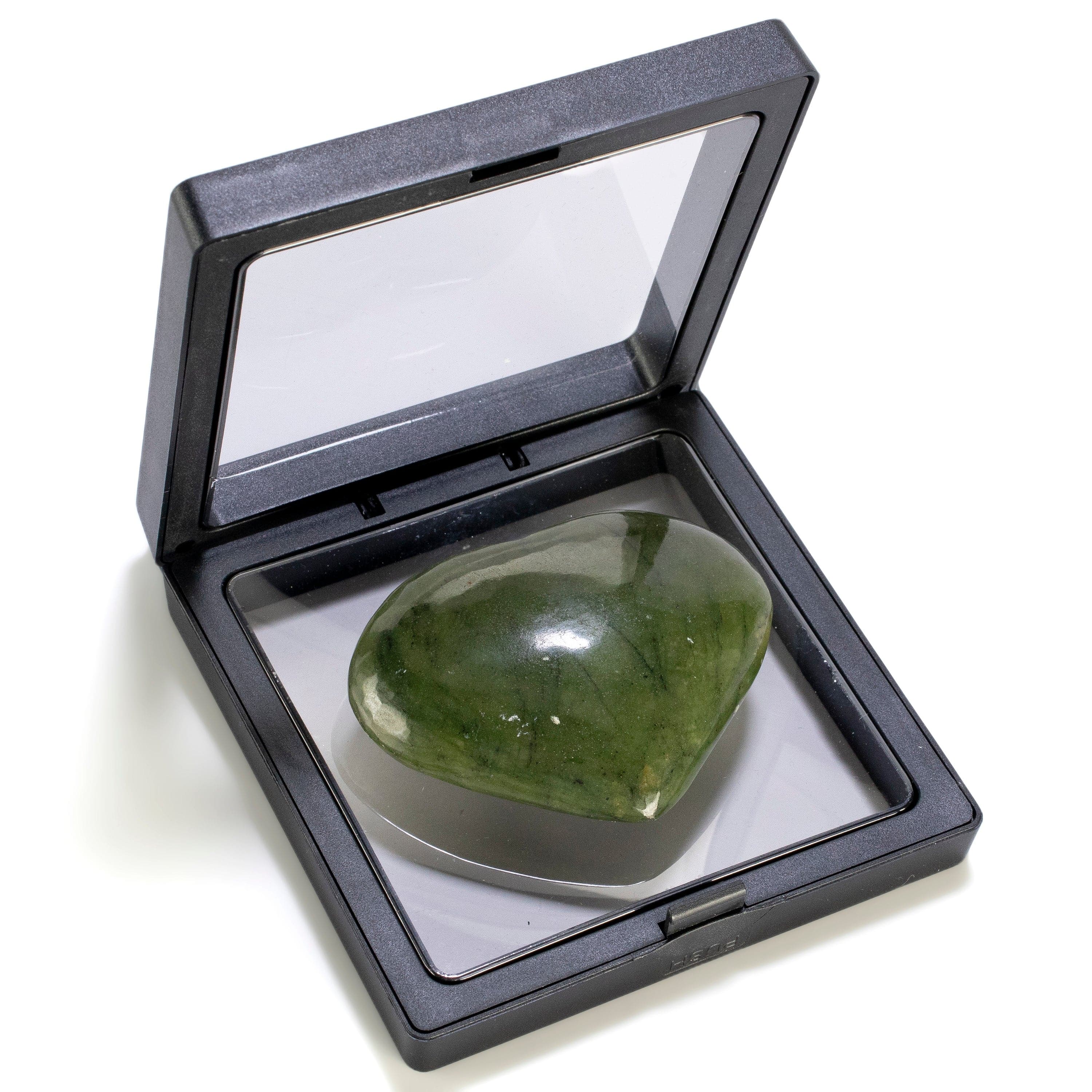 Authentic Afghan Jade Gemstone Heart Carving - Handcrafted Spiritual Gift for Meditation, Healing & Home Decor - Perfect for Yoga, Reiki & Positive Energy Spaces