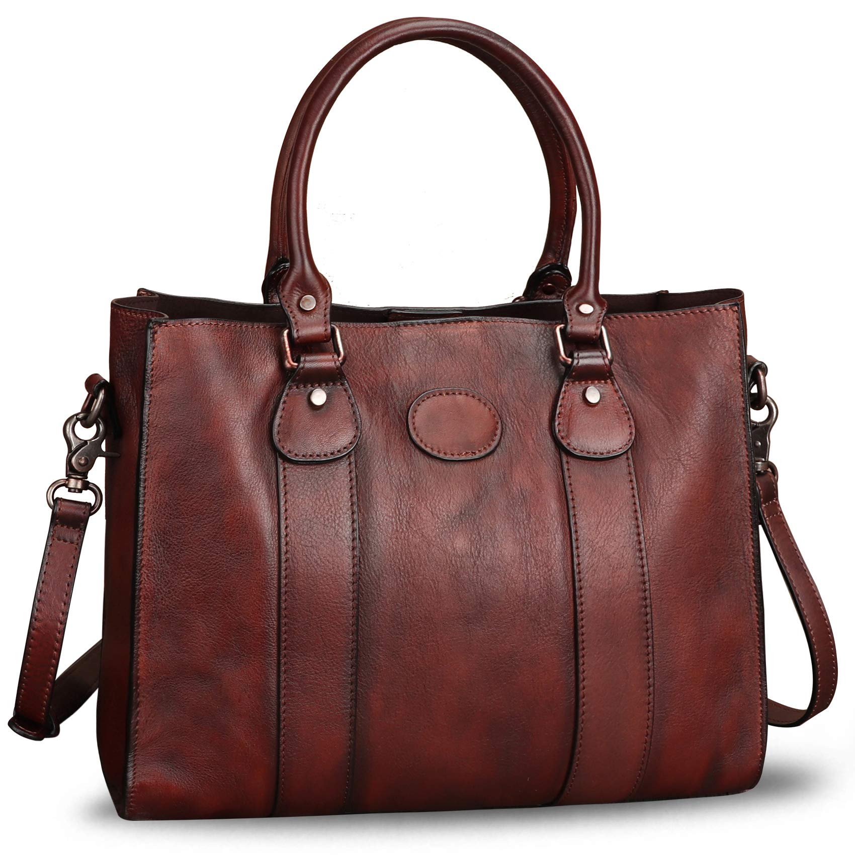Genuine Leather Satchel Handbags for Women - Top Handle Shoulder Bag & Crossbody Tote Purse - Perfect for Work, Travel & Everyday Use