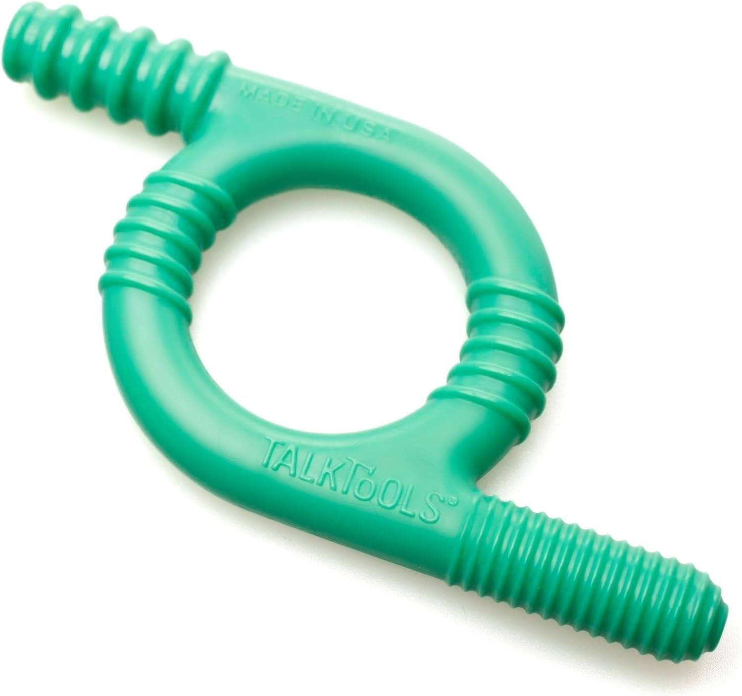 TalkTools Baby Chewy - Green Ridged Oral Motor Sensory Teether for Toddlers & Kids | Chewing, Biting & Speech Therapy Tool | Sensory Biting Aid for Autism & Special Needs | Perfect for Home, School & Therapy Sessions
