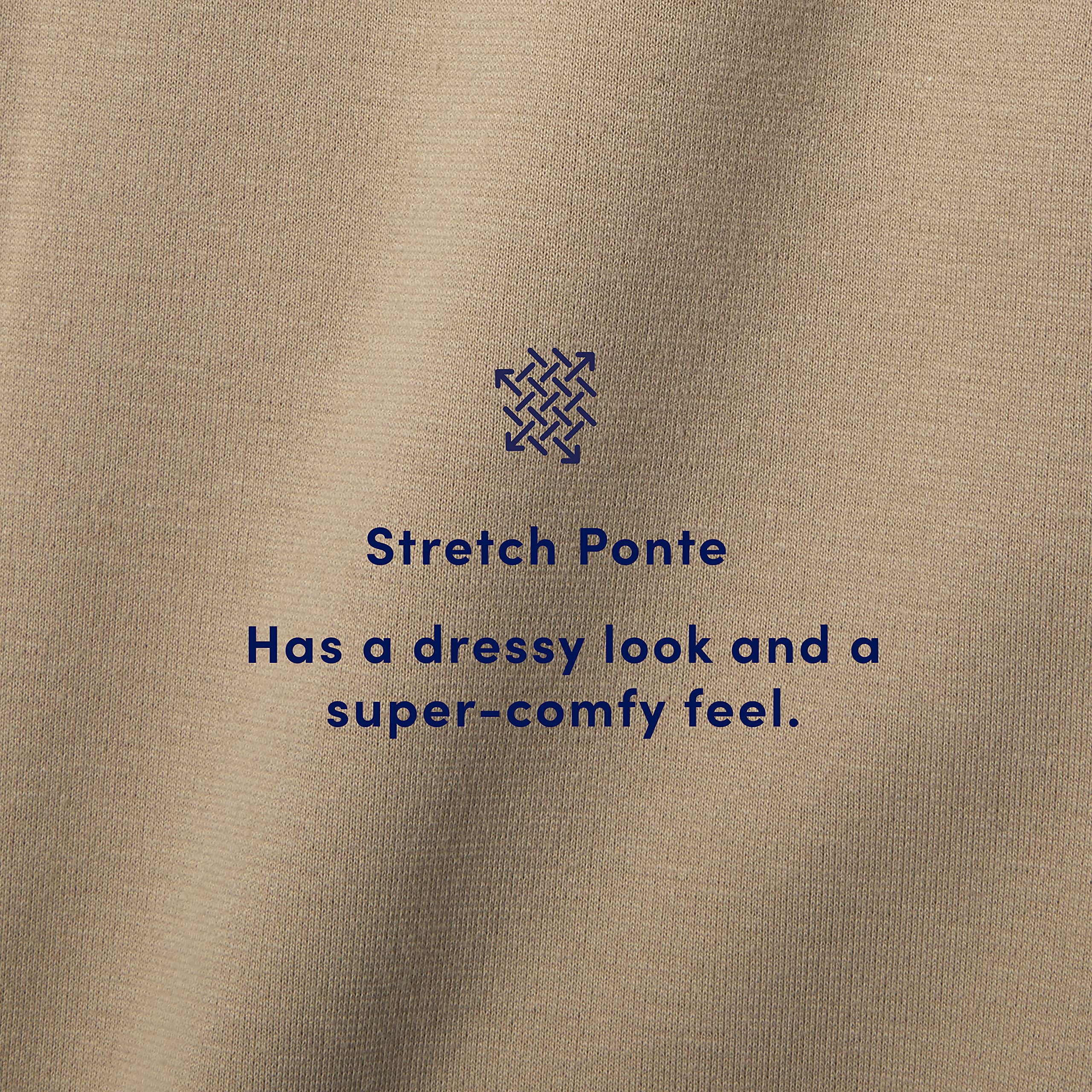 French Toast Women's Junior's Skinny Fit Stretch Ponte Pants - Comfortable Slim Fit Trousers for Work, Office & Casual Wear