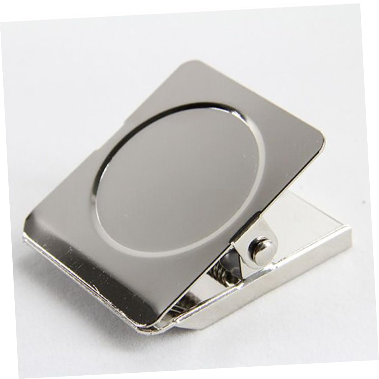STOBOK 12pcs Stainless Steel Square Clips - Strong Metal Fridge Magnets for Office, Kitchen & Home Organization - Perfect for Photos, Notes & Recipes