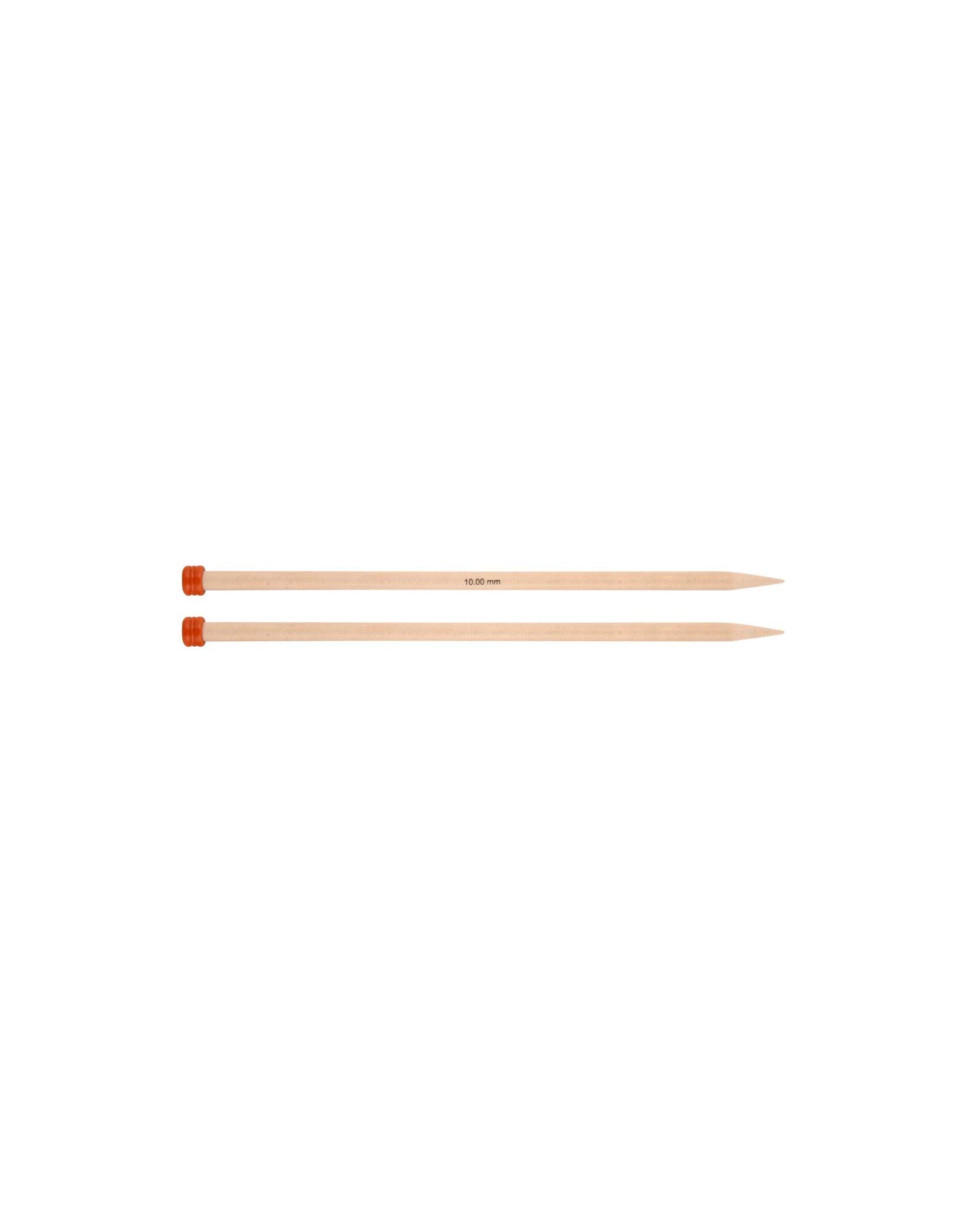 KnitPro 40cm x 9mm Single Pointed Knitting Needles - Premium Birch Wood for Smooth Stitching | Perfect for Scarves, Sweaters & DIY Craft Projects