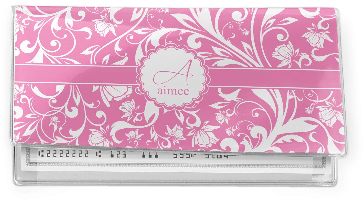 Personalized Floral Vine Vinyl Checkbook Cover - Custom Checkbook Holder for Women - Elegant Wallet Accessory for Everyday Use & Gift Giving