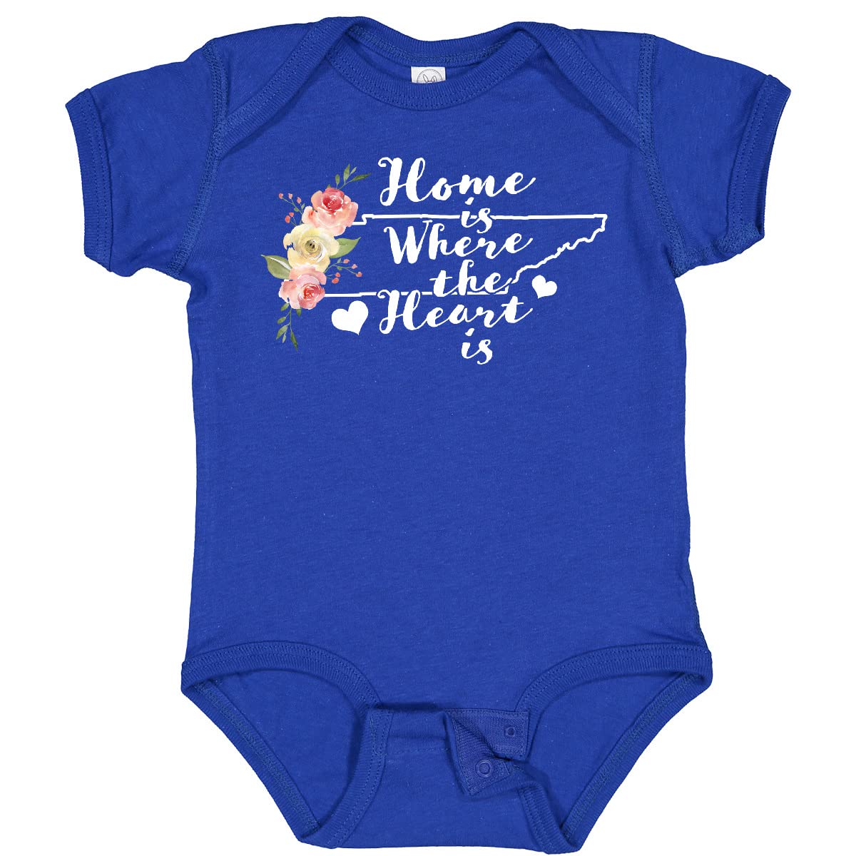Inktastic Tennessee Home is Where The Heart is Watercolor Baby Bodysuit - Soft Cotton Infant Onesie for Newborns, Baby Showers & Family Photos