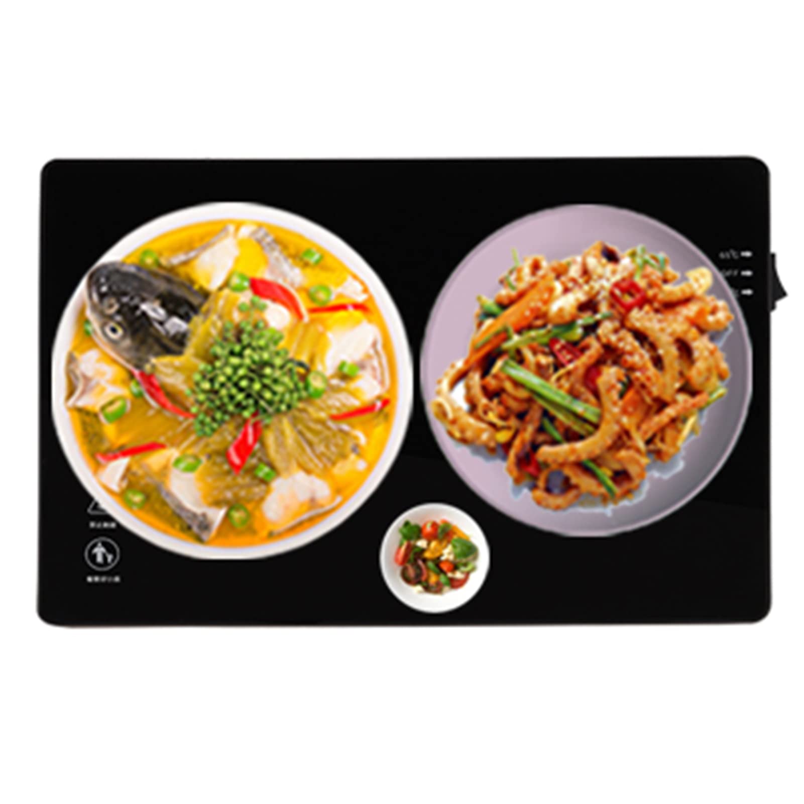 3-in-1 Electric Food Warmer Tray with Adjustable Temperature - Stainless Steel Buffet Serving Plate for Parties, Catering & Home Use | Keep Meals Hot at Events, BBQs & Family Gatherings