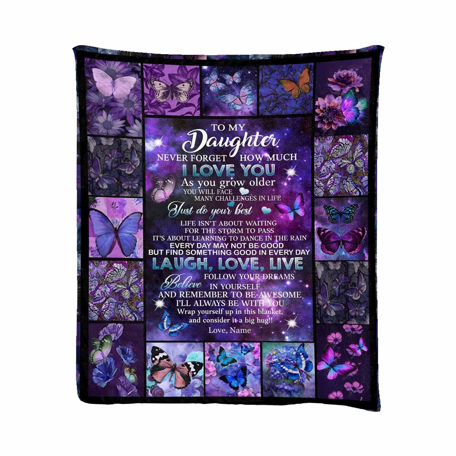 Personalized Name Fleece Blanket - Ultra Soft Plush Throw Blanket with 