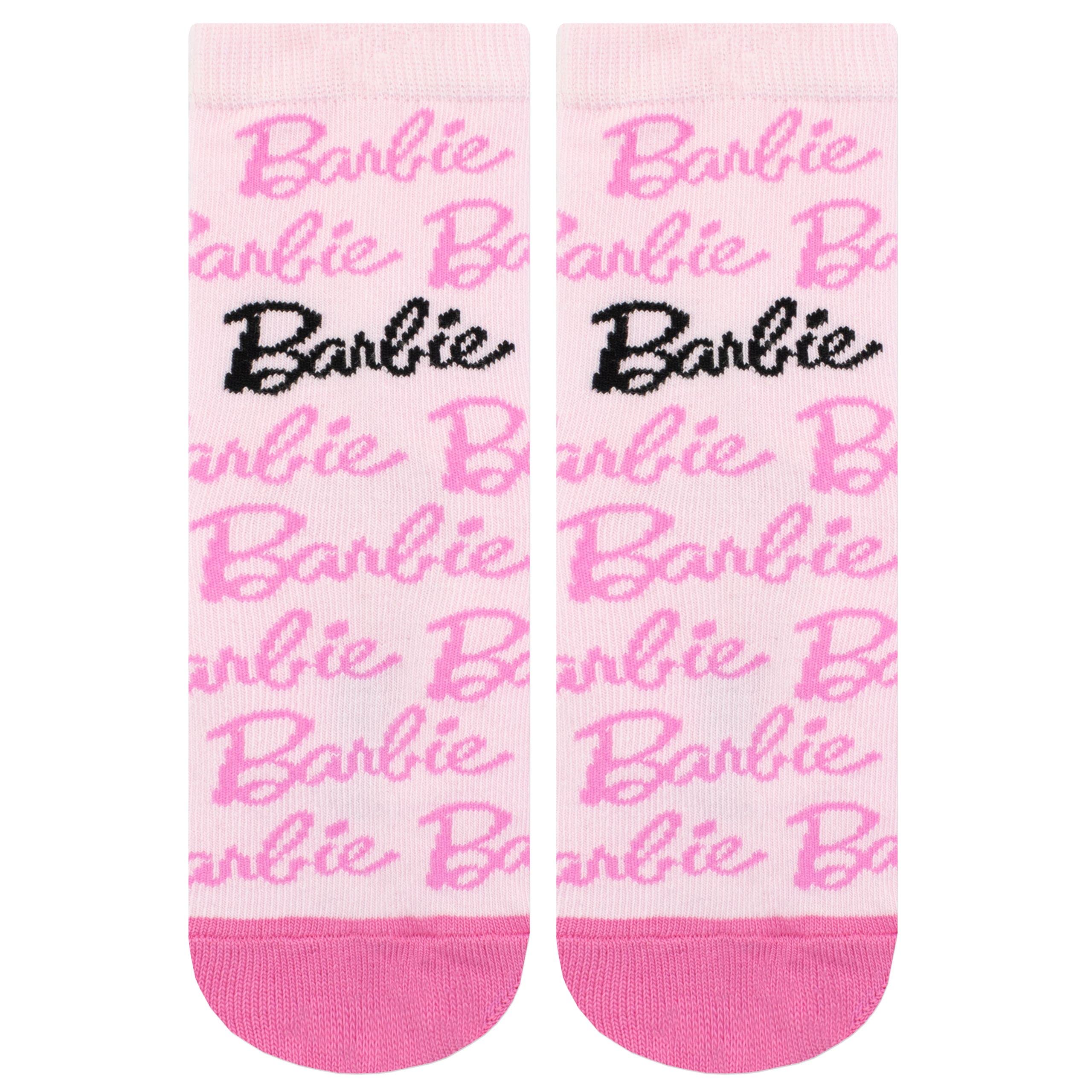 Barbie Girls' Socks - Cute & Comfortable Cotton Ankle Socks for Toddlers & Kids - Perfect for School, Playtime & Everyday Wear