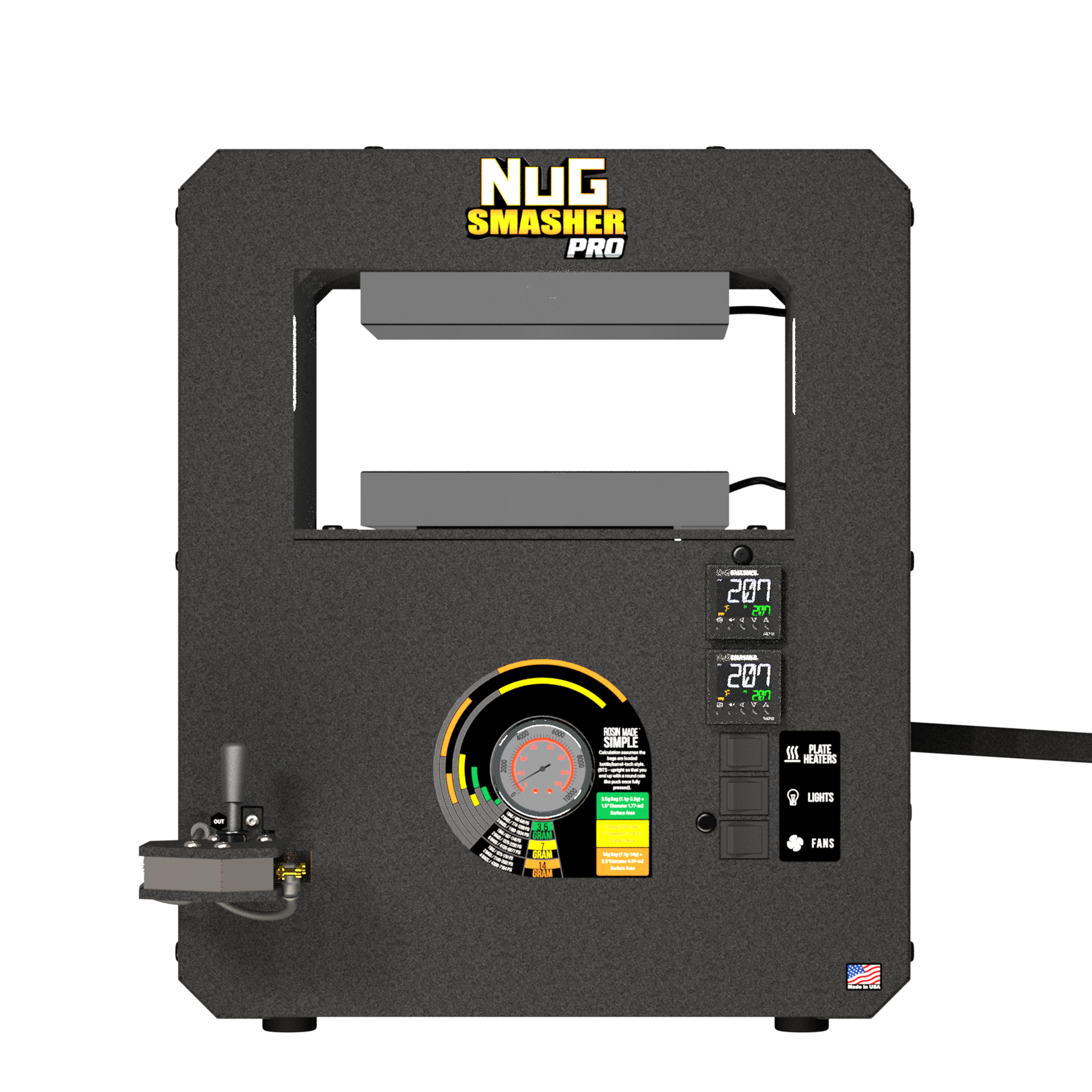 NugSmasher Pro 20 Ton Rosin Press Machine for Home & Commercial Use - Perfect for Extracting Essential Oils, Making Rosin, and DIY Concentrates