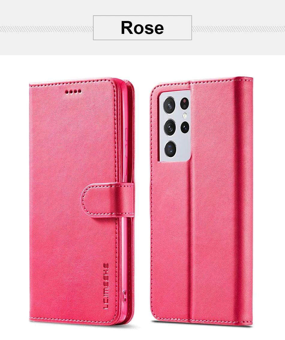 Samsung Galaxy S24 Plus Vegan Leather Wallet Case - Slim Protective Cover with Card Slots for Credit Cards & ID - Perfect for Daily Use, Travel, and Business
