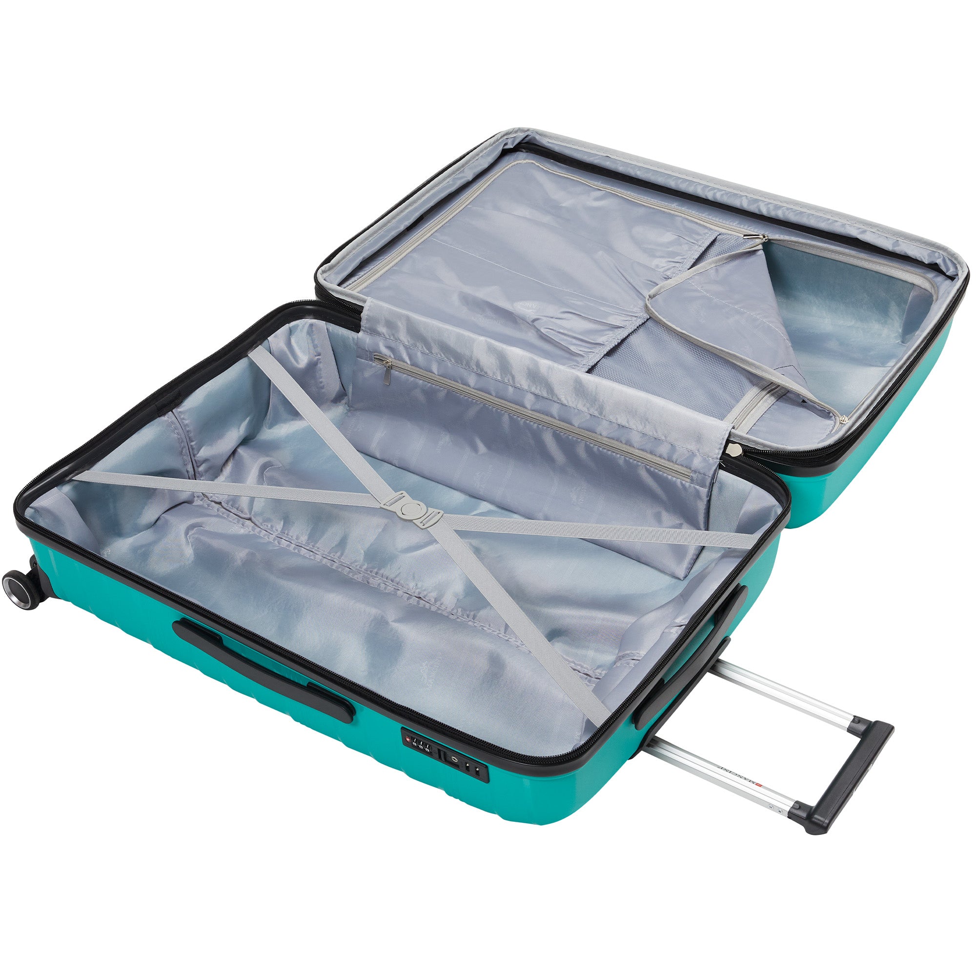 Mancini Bermuda 2-Piece Spinner Luggage Set - Polypropylene Carry-On & Large Suitcase for Travel | Perfect for Business Trips, Vacations & Family Getaways