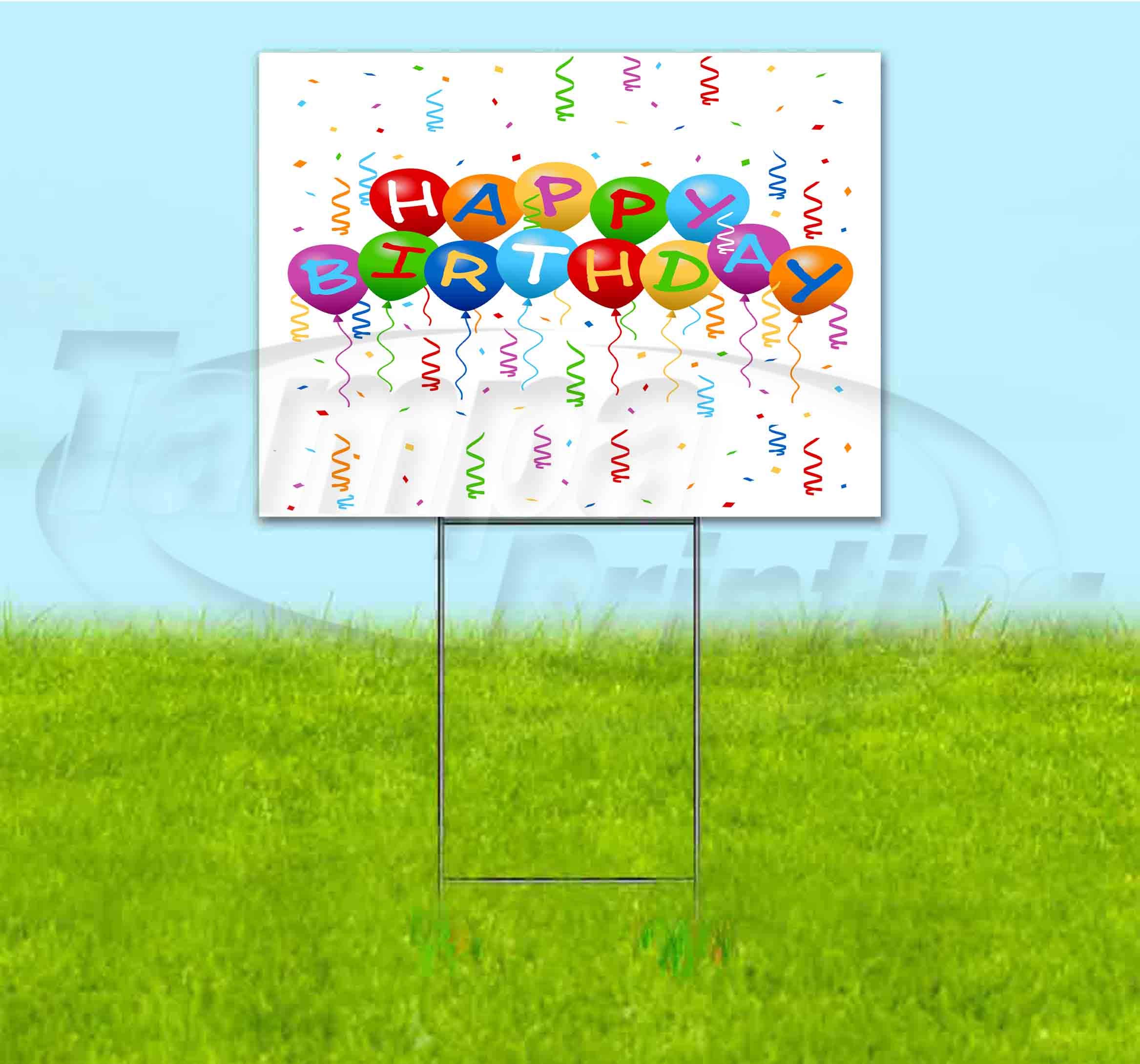 Happy Birthday Yard Sign - 18