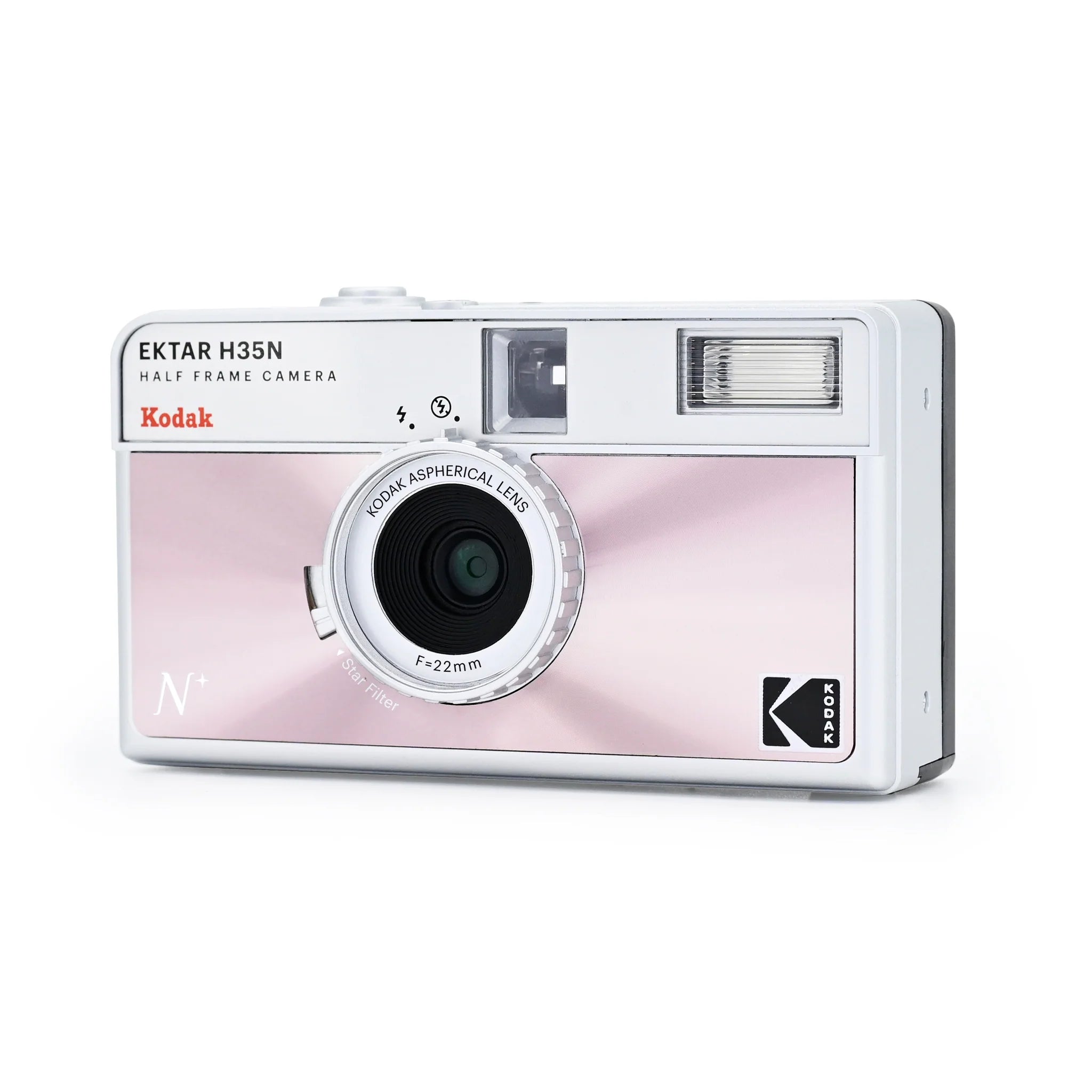 Kodak Ektar H35N Half Frame 35mm Film Camera - Glazed Pink | Vintage Style Compact Camera for Travel, Street Photography & Everyday Use