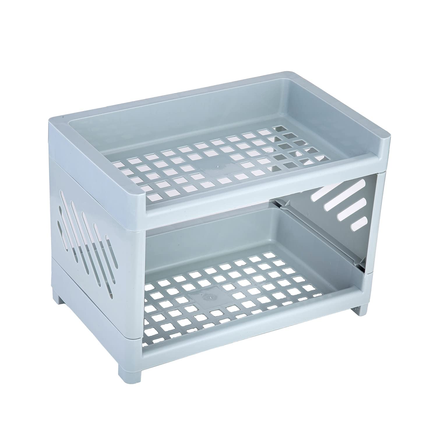 2-Tier Bathroom Organizer Countertop - Multi-Function Kitchen Cabinet Storage & Desk Organizer for Kitchen, Bathroom, Study & Office - Perfect for Small Space Organization & Clutter-Free Countertops