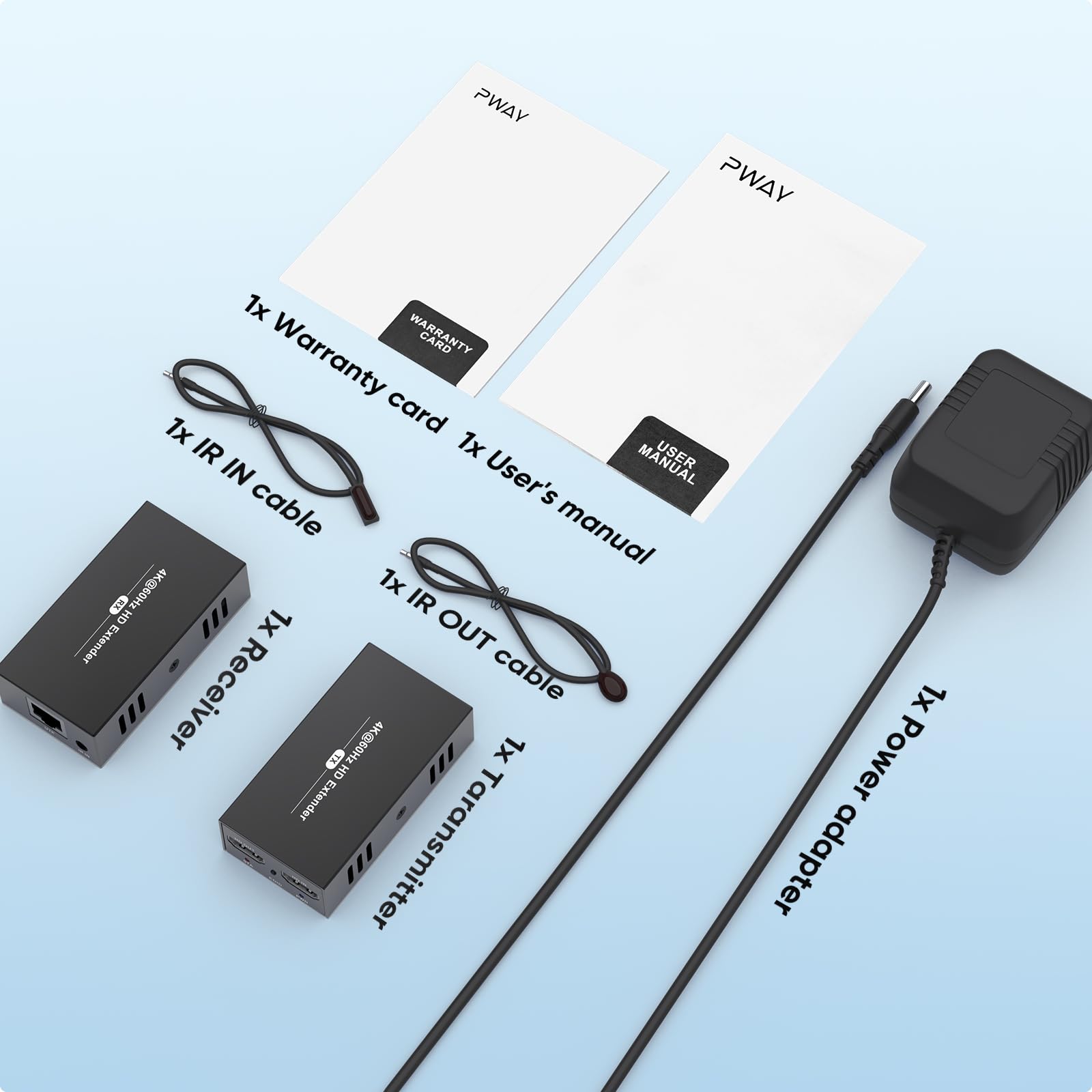 4K HDMI Extender Over Single Cat5e/6/7 Cable - 4K@60Hz, 200ft Ethernet HDMI Balun with Zero Latency, IR Control, POE, HDCP 2.2 - Perfect for Home Theater, Gaming & Conference Room AV Setup