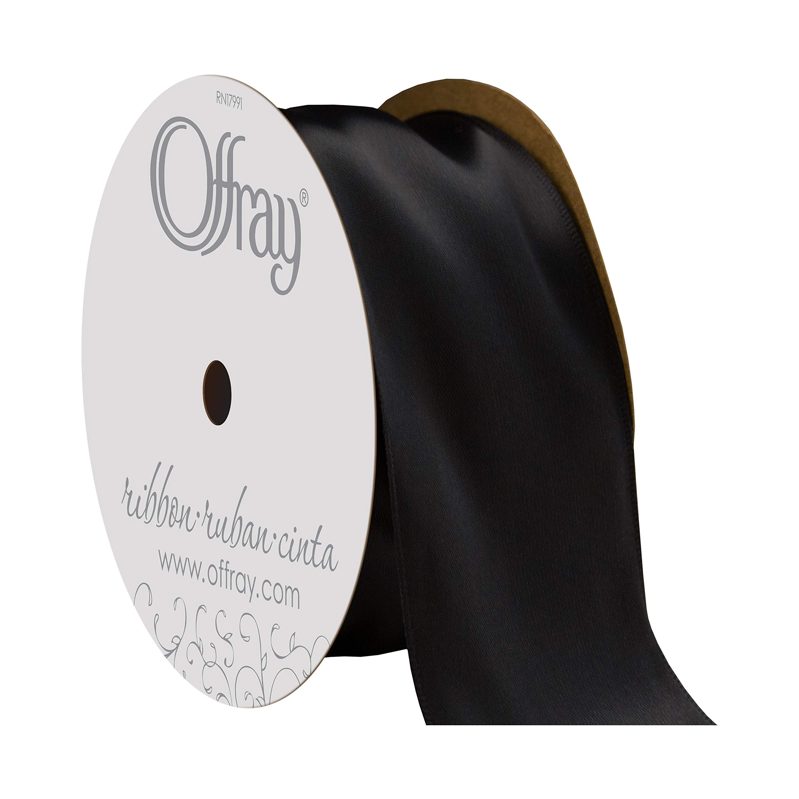 Berwick Offray 698486 Contessa Single Face Satin Wired Edge Ribbon - 1.5 Inch Wide Decorative Ribbon for Gift Wrapping, Floral Arrangements, Wedding Decorations & DIY Crafts