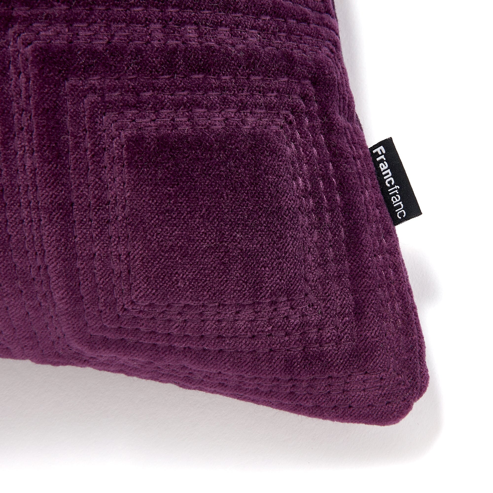 Purple Block Quilt Cushion Cover 18x18 Inches - Soft Decorative Pillow Case for Sofa, Bed, or Home Decor