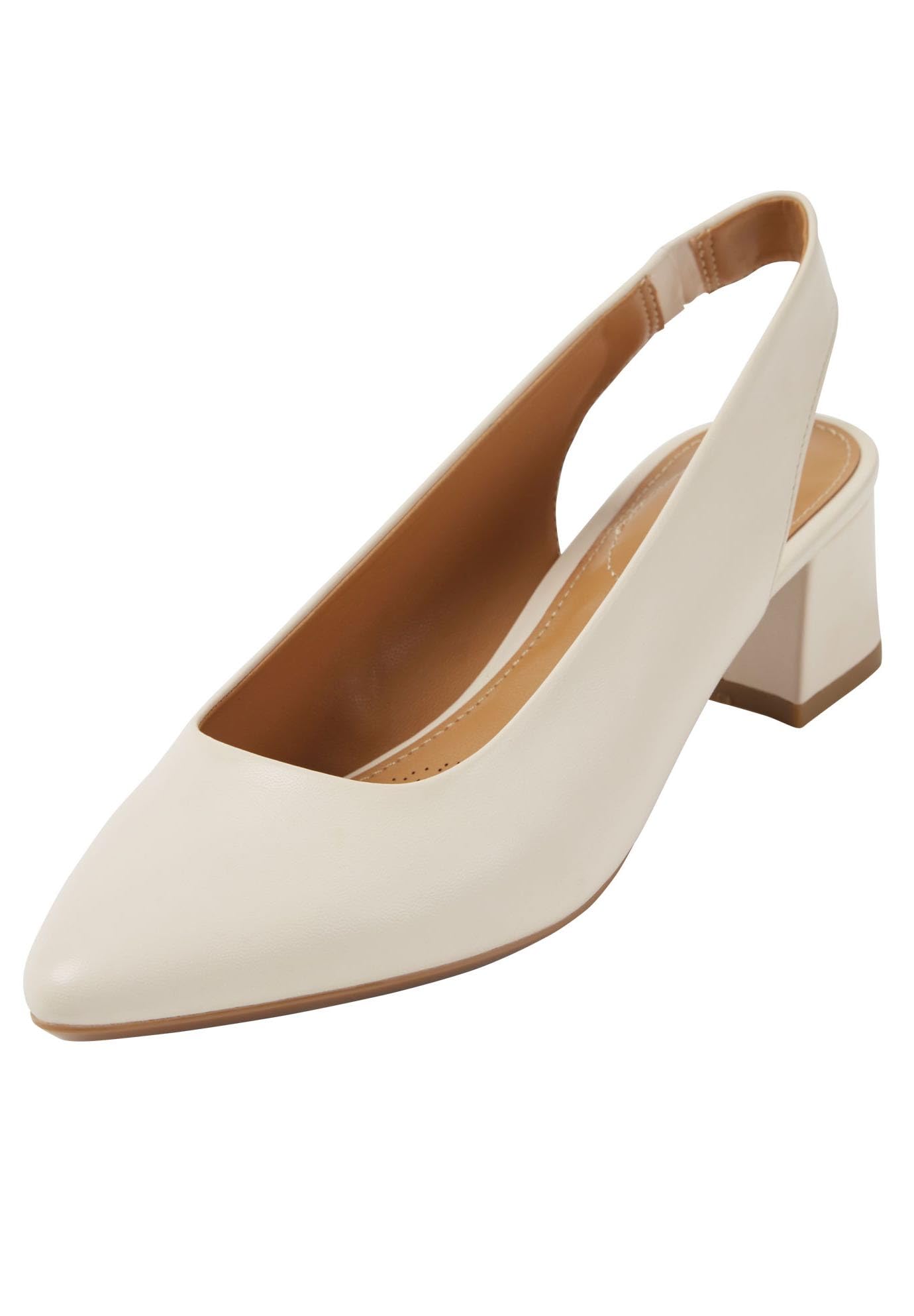 Comfortview Women's Wide Width MEA Slingback Shoes - Comfortable & Stylish Heels for Work, Party & Special Occasions