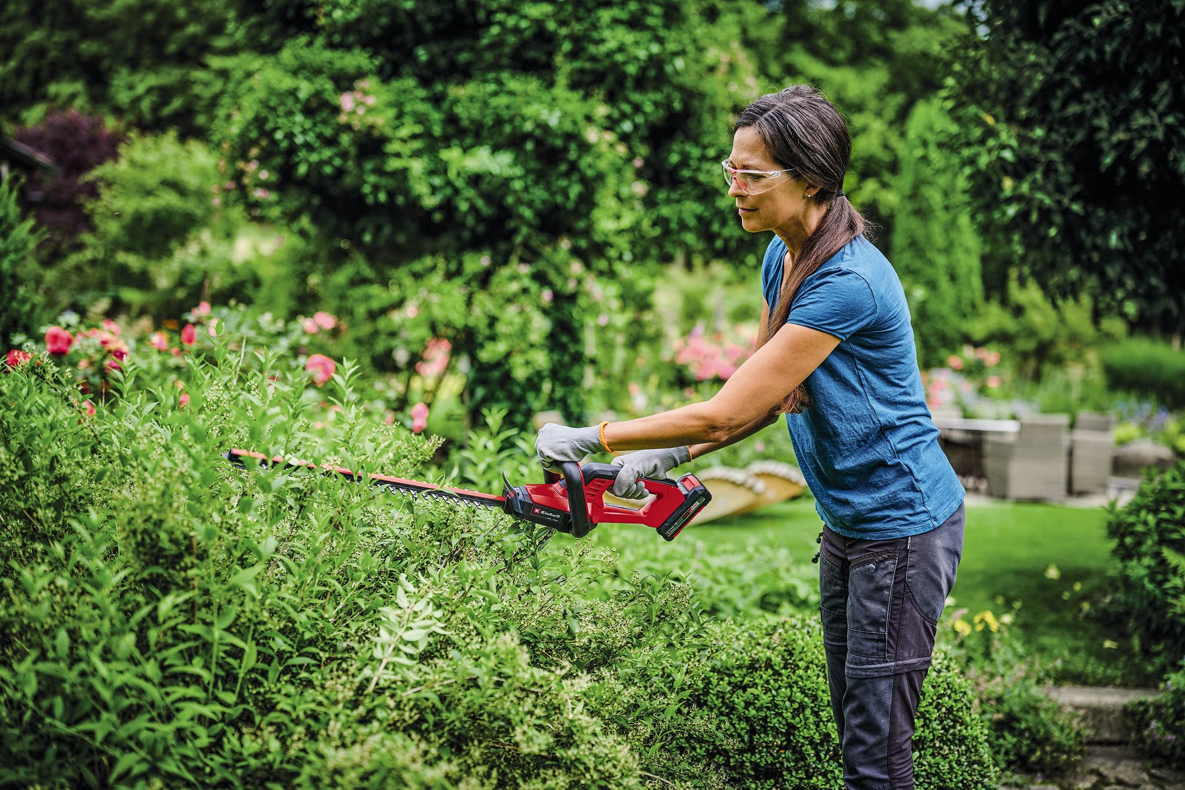 Einhell GC-CH 18/50 Li Cordless Hedge Trimmer - 18V Lithium-Ion, Metal Gear, Aluminum Blade Cover (Battery & Charger Not Included) - Perfect for Home Garden Landscaping & Yard Maintenance