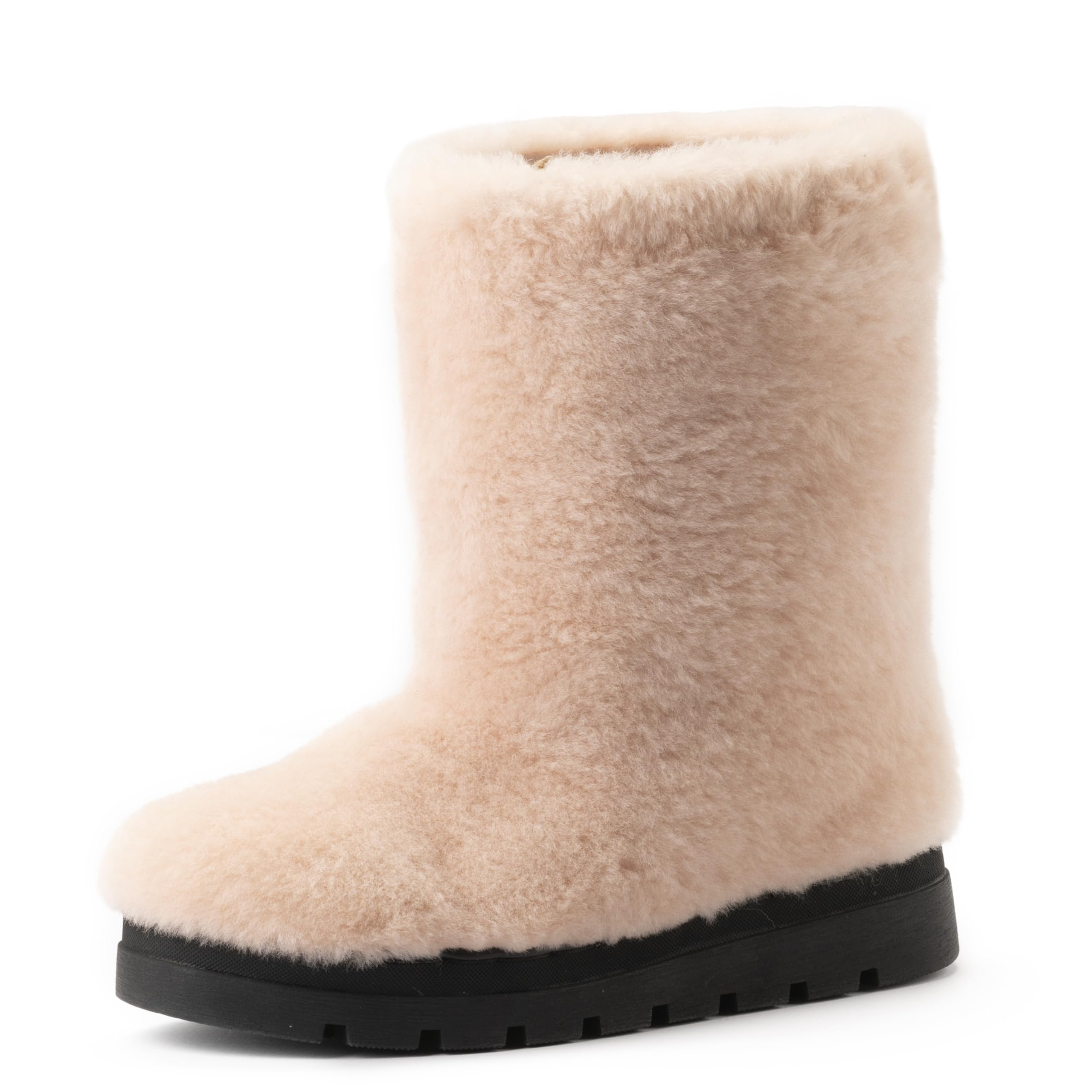 LITVIN Handmade Pale Pink Sheepskin Women's Winter Fur Boots - Cozy Eskimo Snow Boots for Women - Perfect Gift for Her - Ideal for Cold Weather, Snow Days & Outdoor Adventures