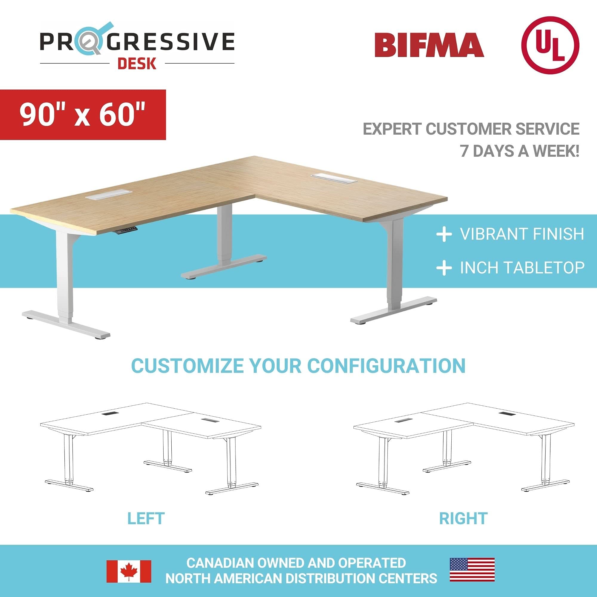 Electric Height Adjustable Standing Desk - 90