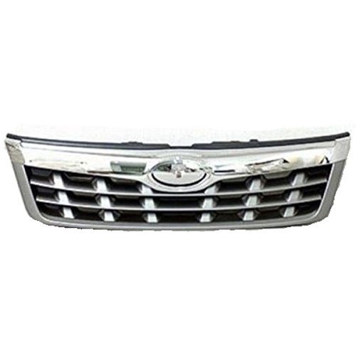 Chrome Front Grill Grille Assembly with Silver Insert for Subaru Forester 2.5L 2011-2013 Models | Perfect for Car Customization & Off-Road Style Upgrades