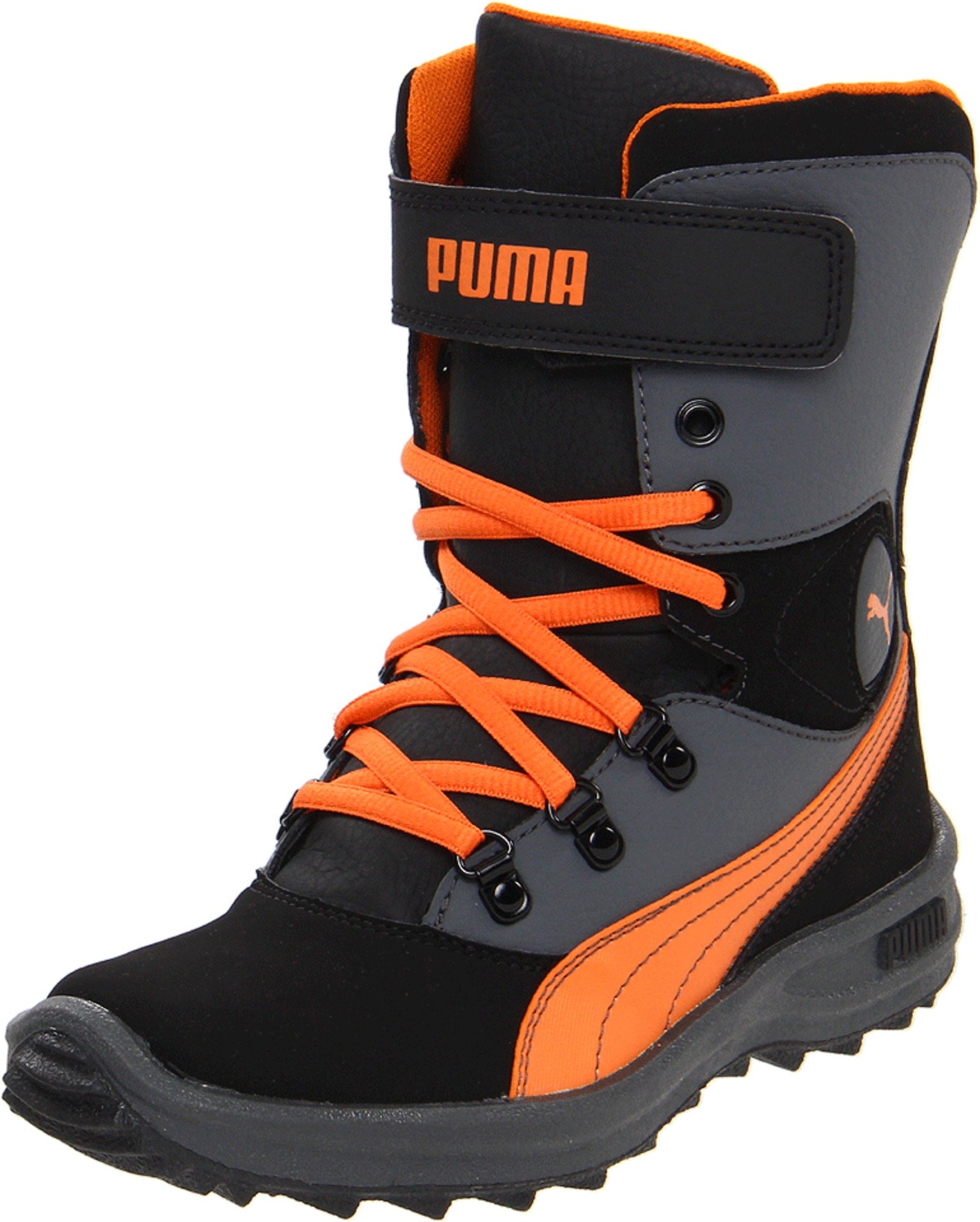 Puma Niveus Boots for Kids - Black/Jaffa Orange/Dark Shadow - Toddler/Little Kid/Big Kid Sizes (5 M US Toddler) - Comfortable & Durable Sneakers for School, Play & Outdoor Activities