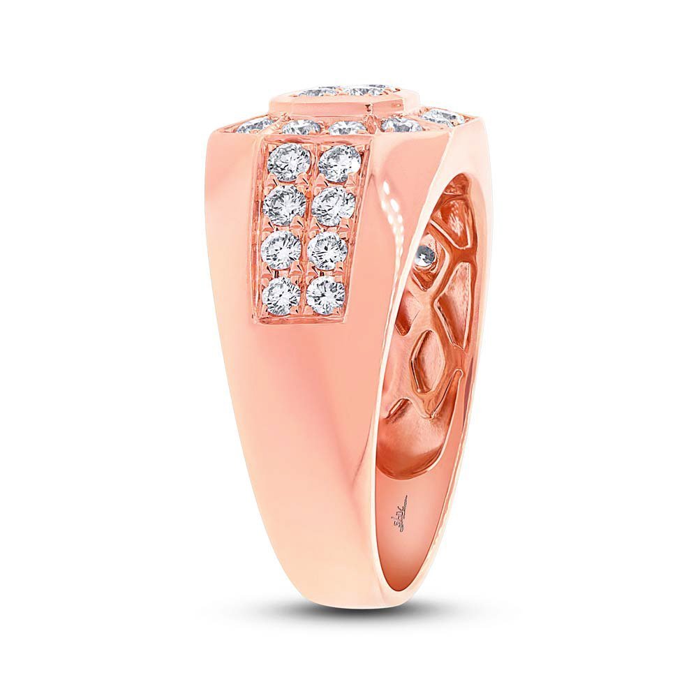 14KT Gold 1.18 CTW Diamond Men's Fashion Ring - Elegant Wedding Band, Anniversary Gift for Him, Perfect for Special Occasions & Everyday Wear