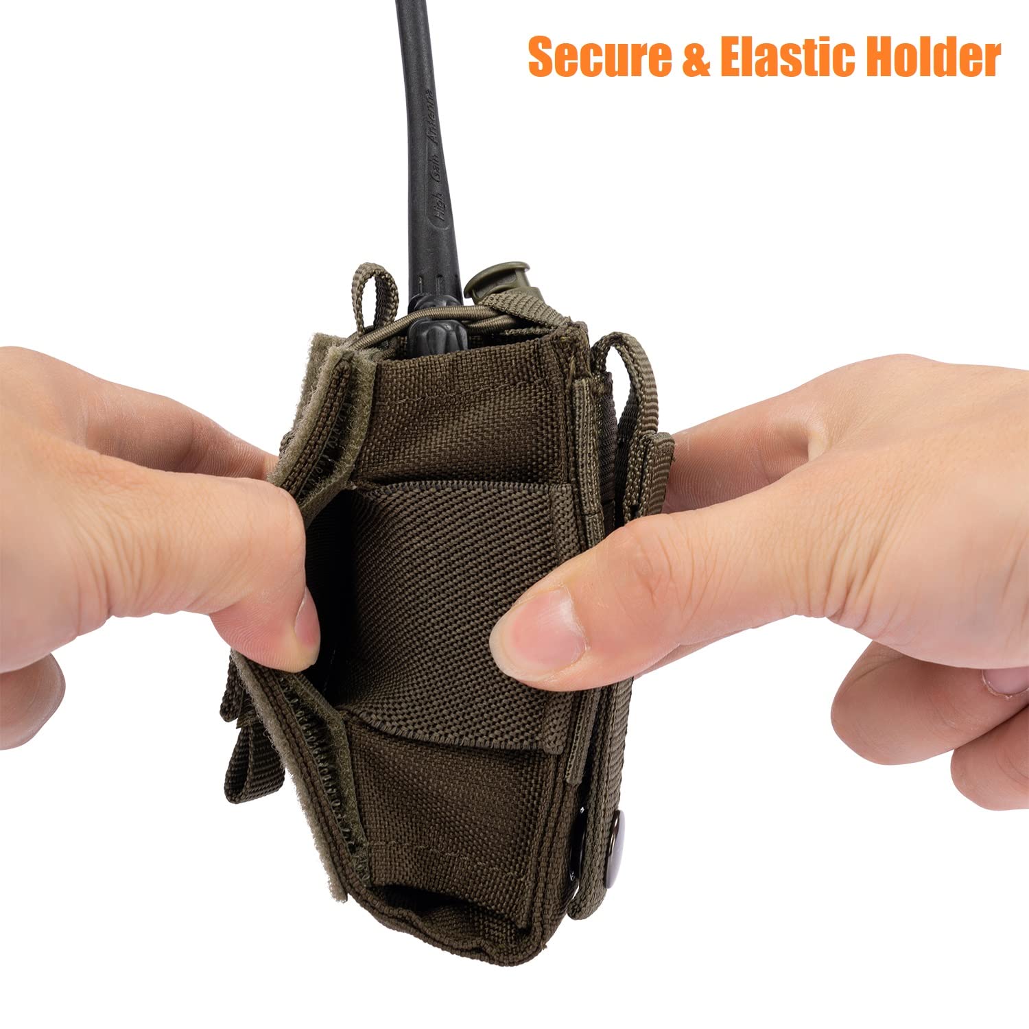 Tactical MOLLE Radio Pouch & Magazine Holder - Adjustable Walkie Talkie Holster for Duty Belt, 5.56mm & 7.62mm Rifle Mag Carrier - Durable Nylon Case for Police, Security, Rescue Teams - Perfect for Outdoor Adventures, Hunting & Emergency Operations
