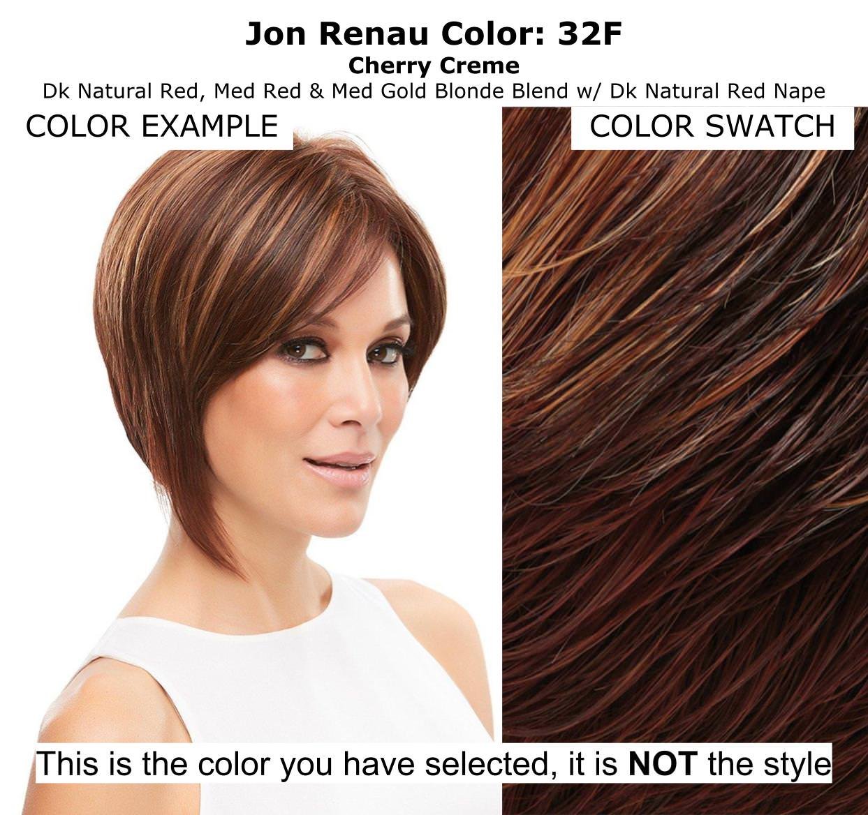 Jon Renau Allure Wig Bundle - 4pc Set with Christy's Wigs Q&A Booklet, BeautiMark Synthetic Shampoo & Wide Tooth Comb (Color 32F) | Perfect for Cosplay, Daily Wear & Hair Care