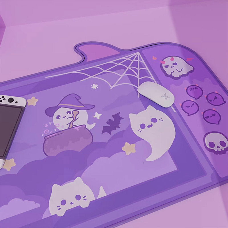ACGAM Halloween Cute Ghosts Desk Mat - Large Non-Slip Gaming Mouse Pad for PC, Laptop, Office & Home Decor - Perfect for Halloween Party, Gaming Setup & Workspace Accessories