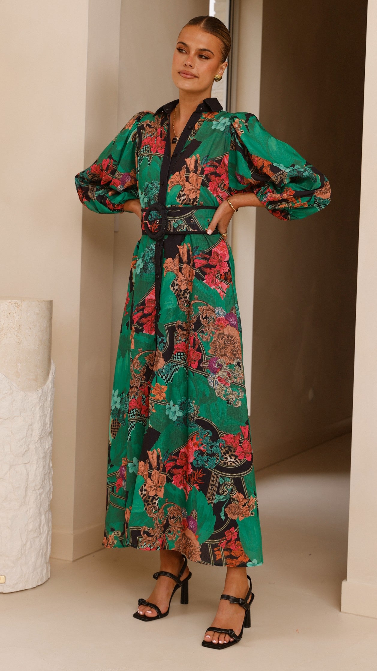 Lucinda Maxi Dress - Green | Flowy Long Summer Dress for Women | Perfect for Beach, Vacation & Casual Outings