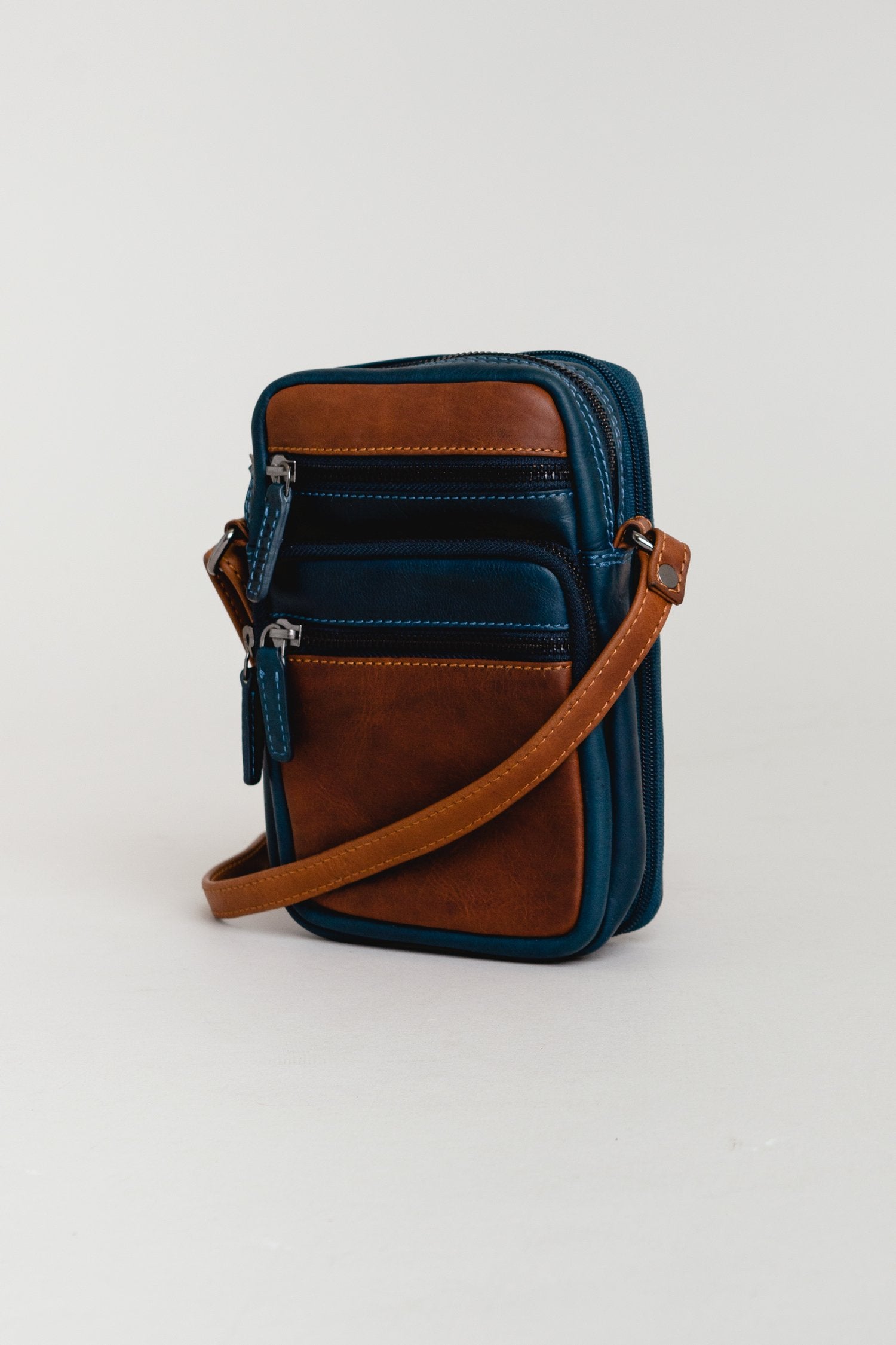 Vintage Adrian Klis 1929 Leather Organizer - Blue & Tan Classic Style for Office, Travel & Daily Use