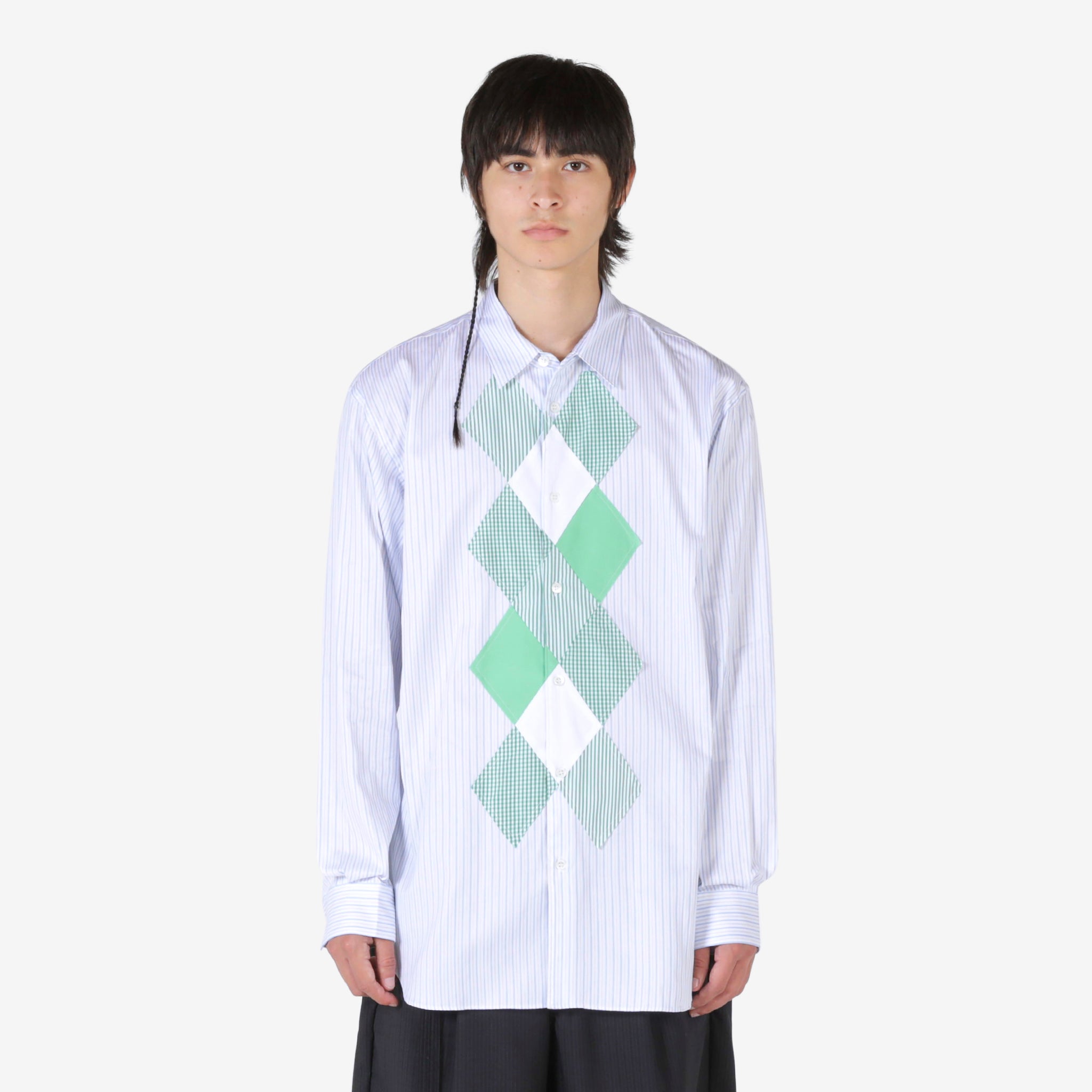 Stylish Woven Stripe Check Shirt for Men - Blue & Green Plaid Casual Button Down Shirt | Perfect for Office, Date Night & Outdoor Activities